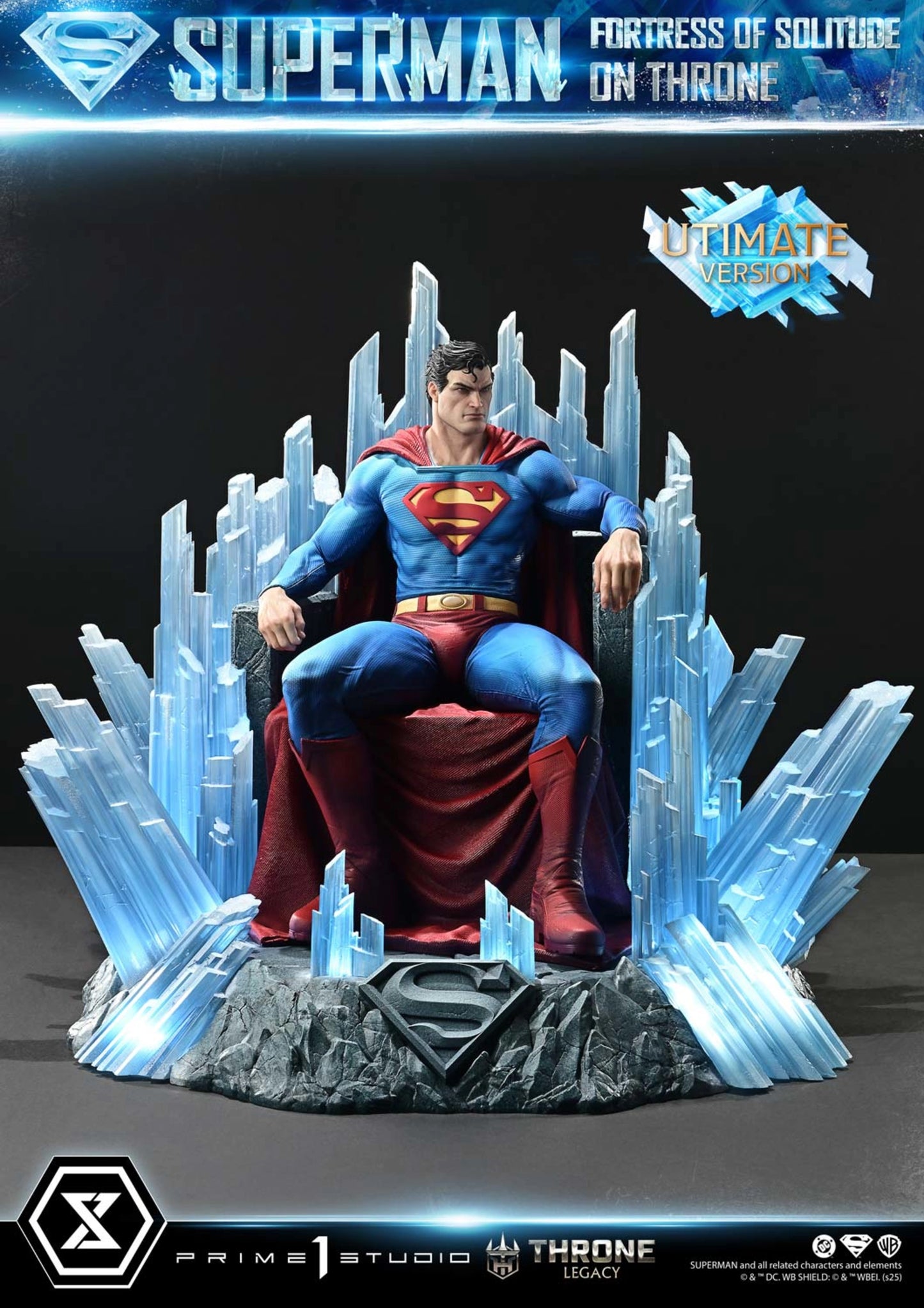 PRIME 1 STUDIO DC SUPERMAN FORTRESS OF SOLITUDE ON THRONE 1/4 SCALE(PRE-ORDER)