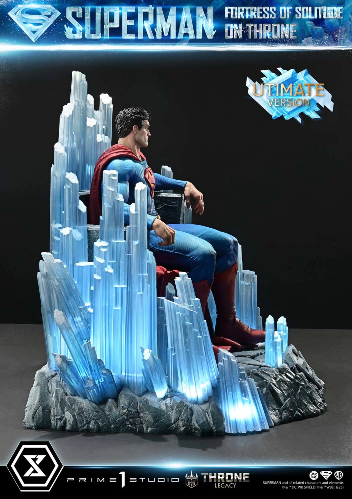 PRIME 1 STUDIO DC SUPERMAN FORTRESS OF SOLITUDE ON THRONE 1/4 SCALE(PRE-ORDER)