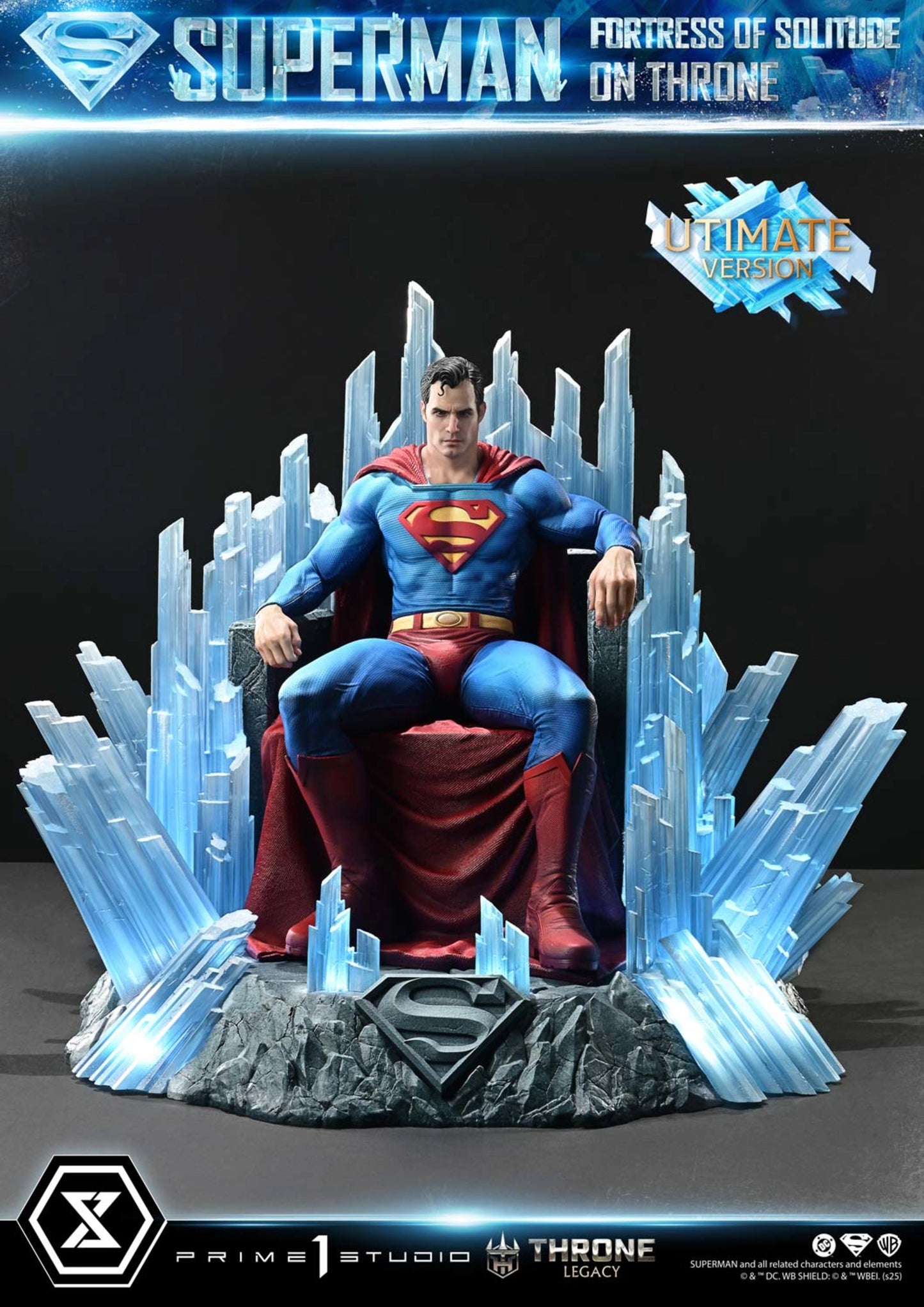 PRIME 1 STUDIO DC SUPERMAN FORTRESS OF SOLITUDE ON THRONE 1/4 SCALE(PRE-ORDER)
