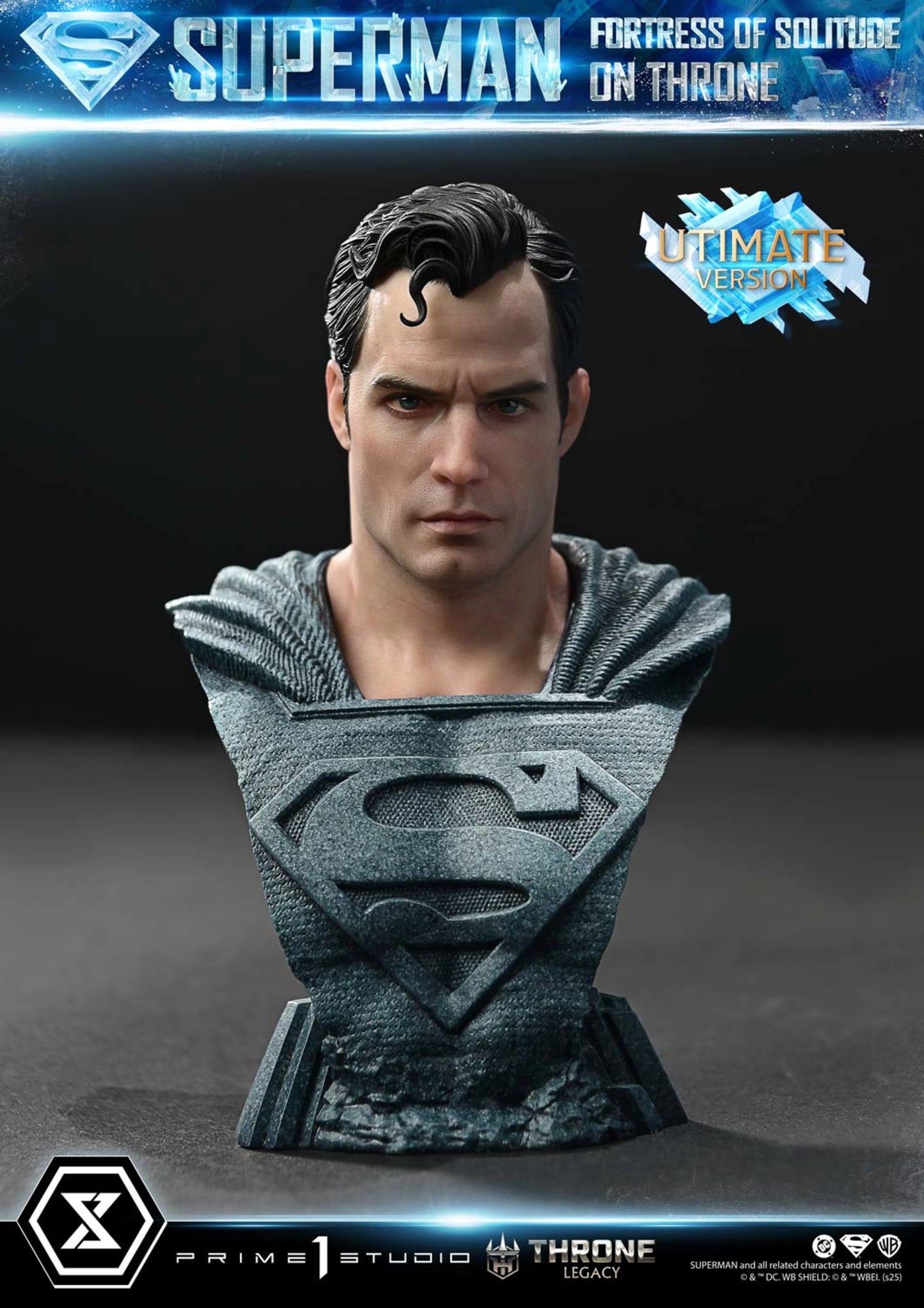 PRIME 1 STUDIO DC SUPERMAN FORTRESS OF SOLITUDE ON THRONE 1/4 SCALE(PRE-ORDER)