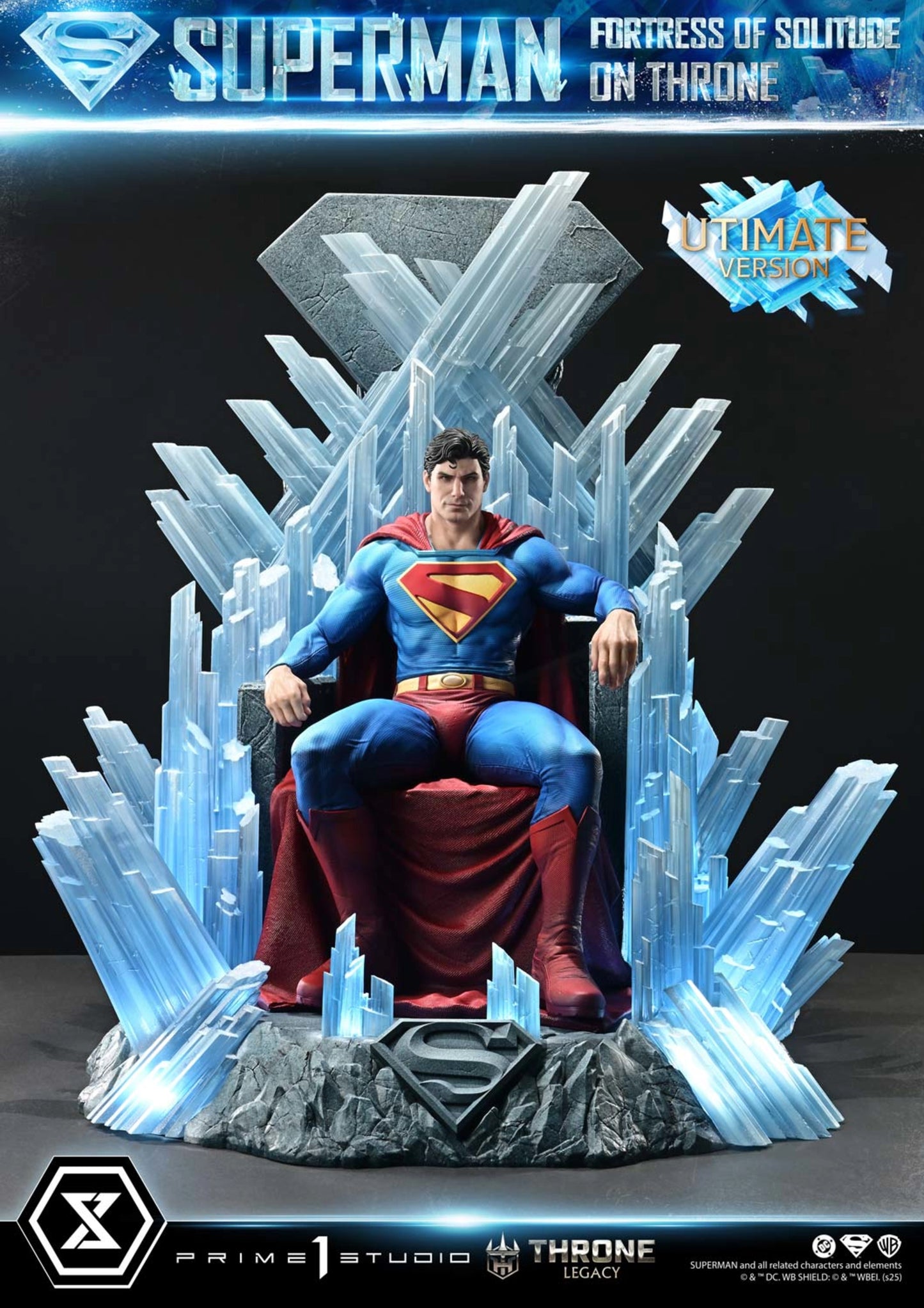 PRIME 1 STUDIO DC SUPERMAN FORTRESS OF SOLITUDE ON THRONE 1/4 SCALE(PRE-ORDER)