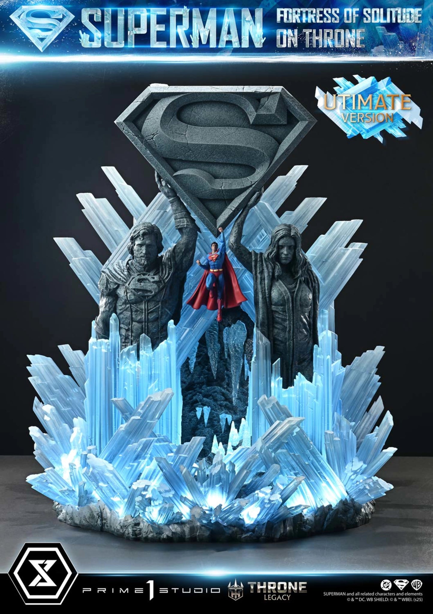 PRIME 1 STUDIO DC SUPERMAN FORTRESS OF SOLITUDE ON THRONE 1/4 SCALE(PRE-ORDER)