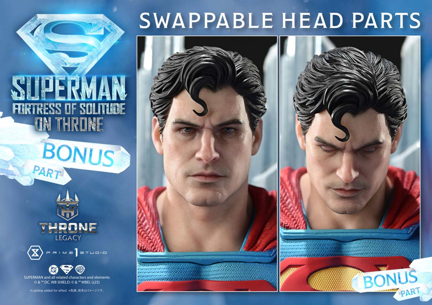 PRIME 1 STUDIO DC SUPERMAN FORTRESS OF SOLITUDE ON THRONE 1/4 SCALE(PRE-ORDER)