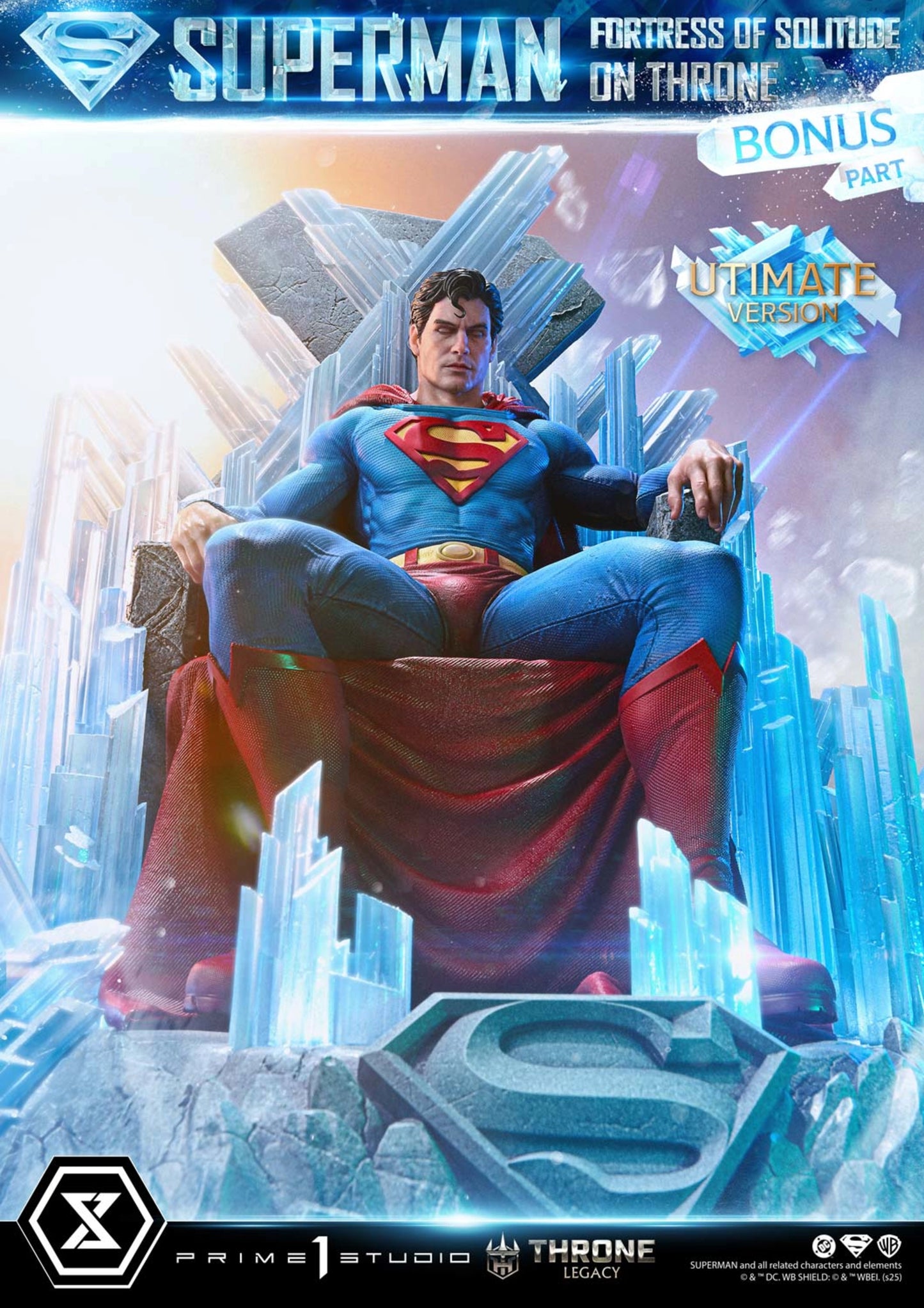 PRIME 1 STUDIO DC SUPERMAN FORTRESS OF SOLITUDE ON THRONE 1/4 SCALE(PRE-ORDER)