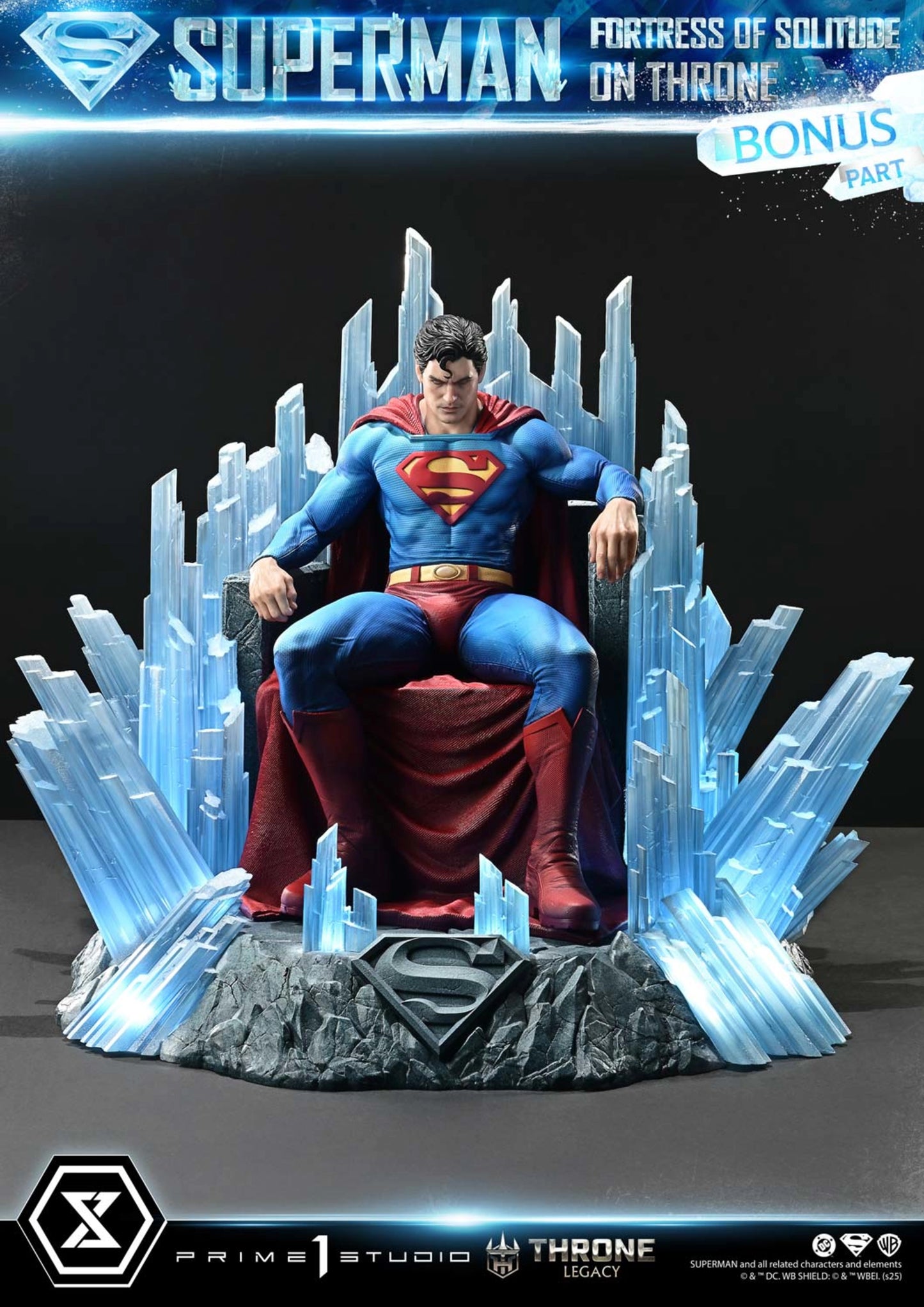 PRIME 1 STUDIO DC SUPERMAN FORTRESS OF SOLITUDE ON THRONE 1/4 SCALE(PRE-ORDER)