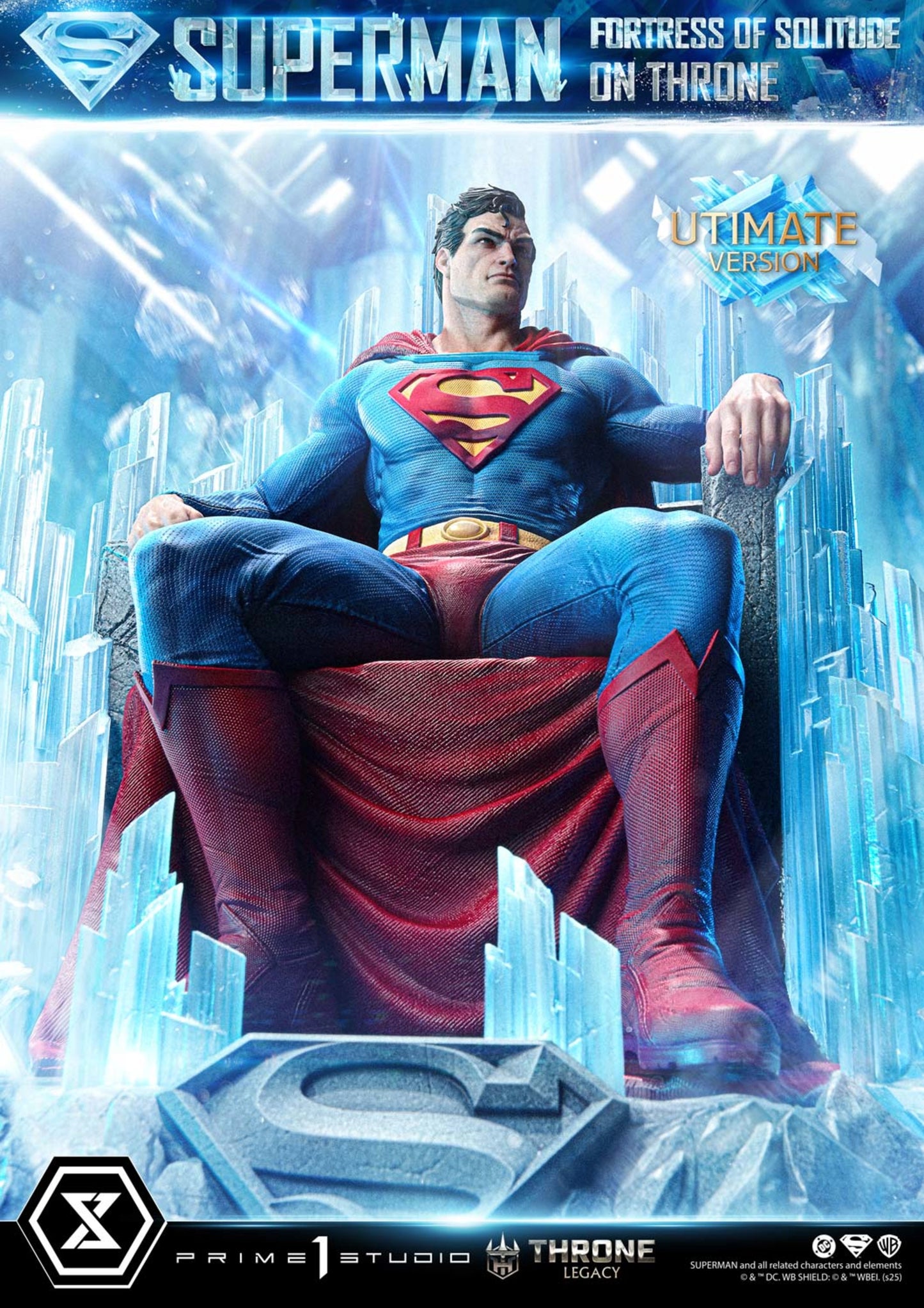 PRIME 1 STUDIO DC SUPERMAN FORTRESS OF SOLITUDE ON THRONE 1/4 SCALE(PRE-ORDER)