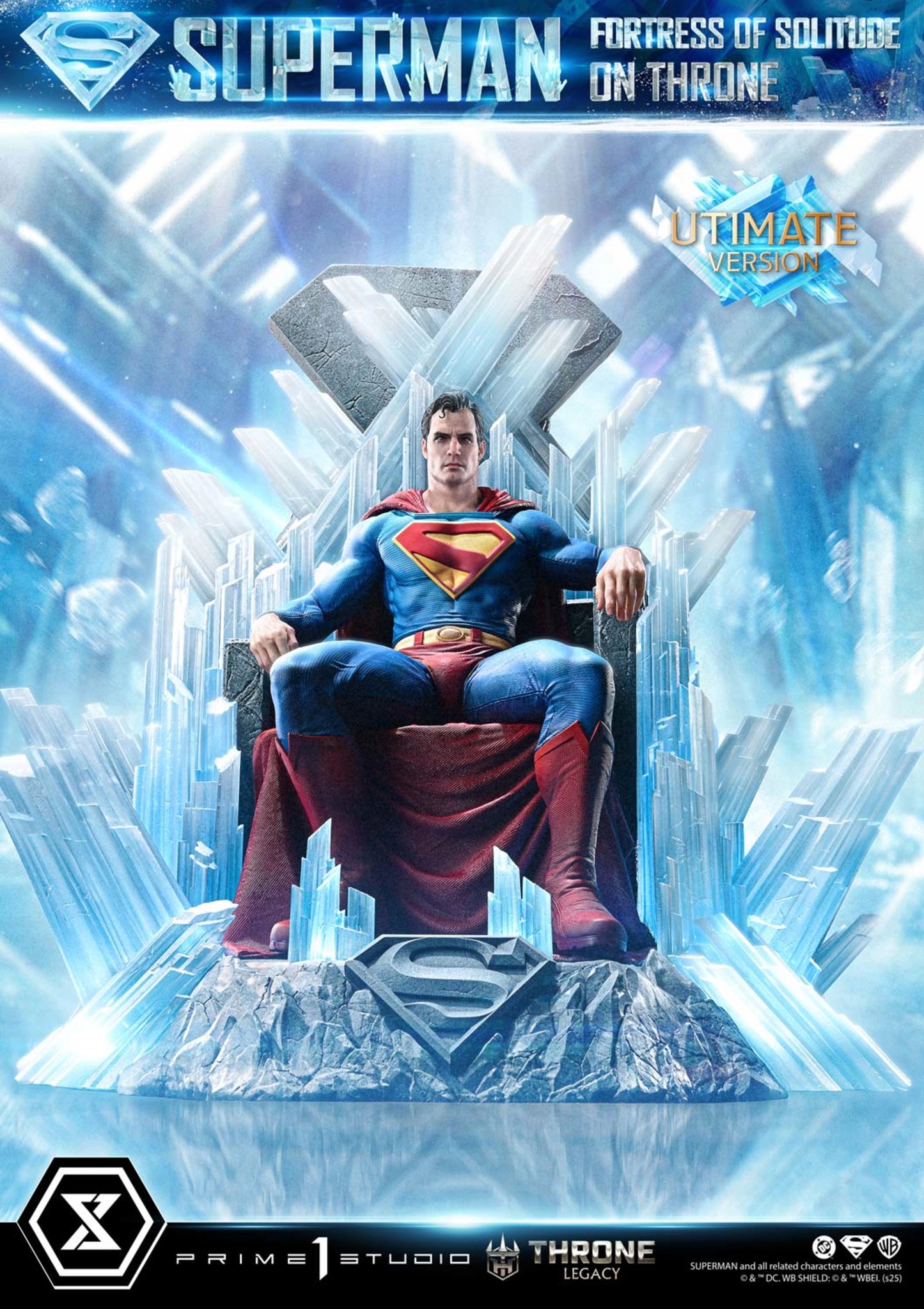 PRIME 1 STUDIO DC SUPERMAN FORTRESS OF SOLITUDE ON THRONE 1/4 SCALE(PRE-ORDER)