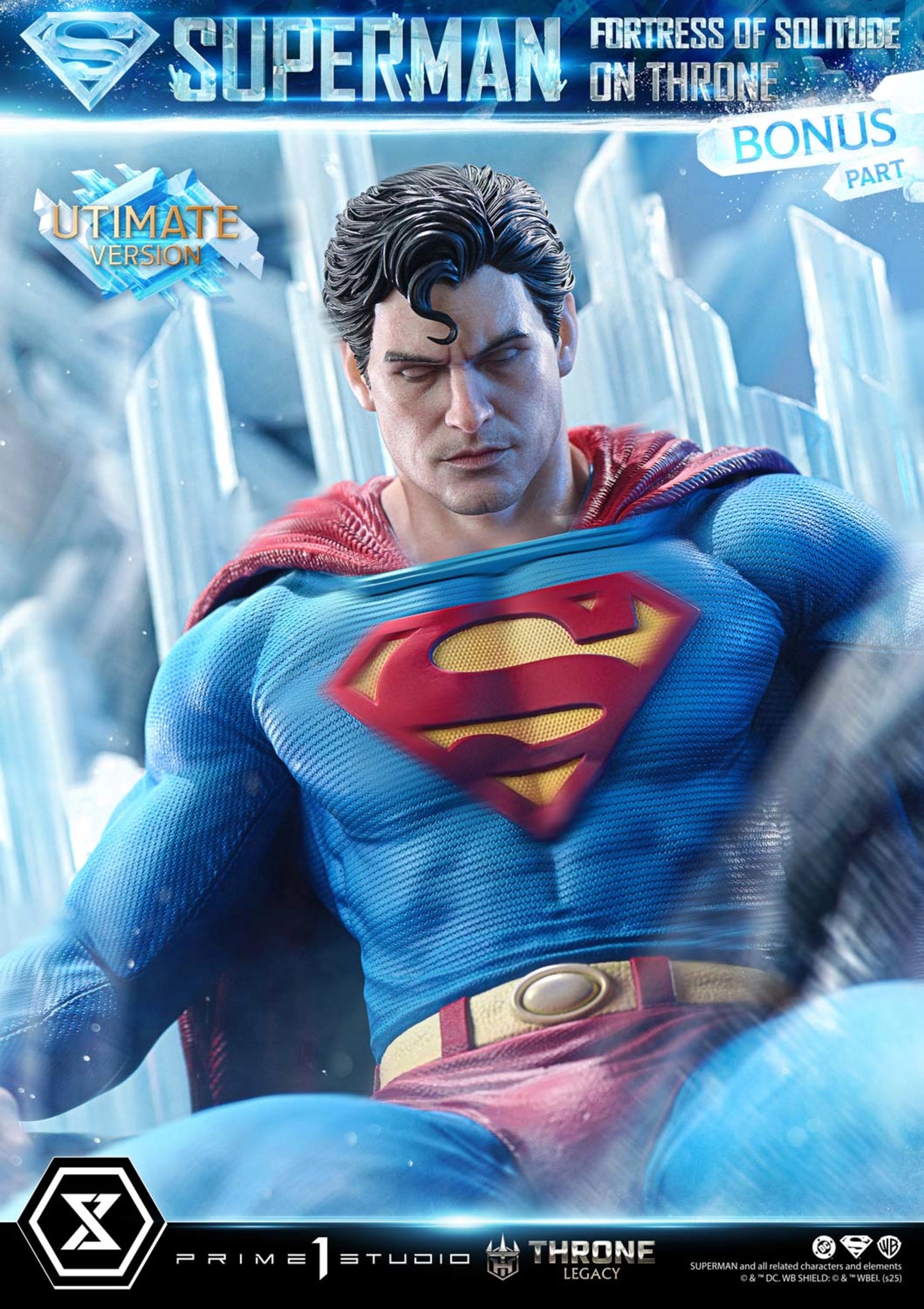 PRIME 1 STUDIO DC SUPERMAN FORTRESS OF SOLITUDE ON THRONE 1/4 SCALE(PRE-ORDER)