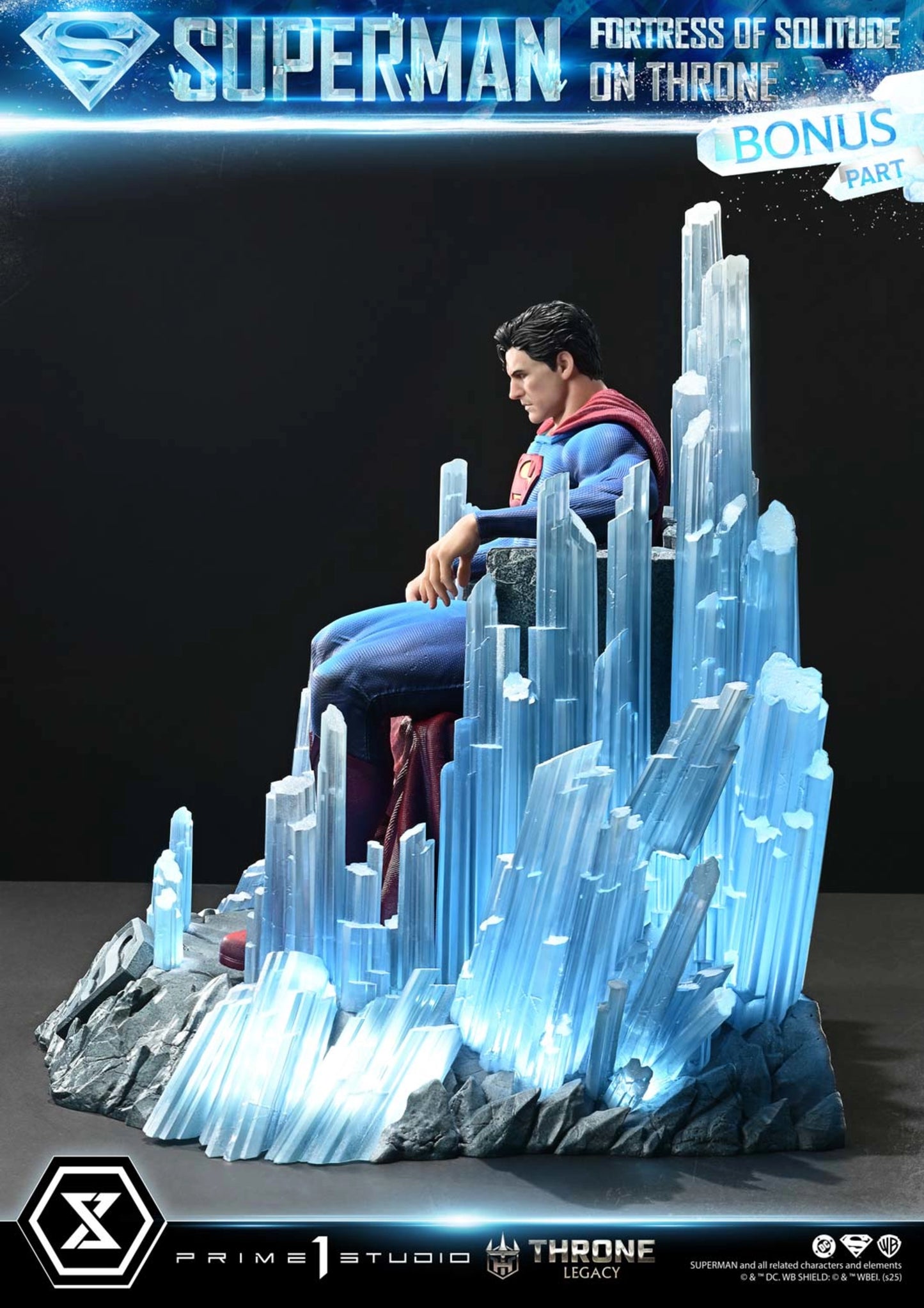 PRIME 1 STUDIO DC SUPERMAN FORTRESS OF SOLITUDE ON THRONE 1/4 SCALE(PRE-ORDER)