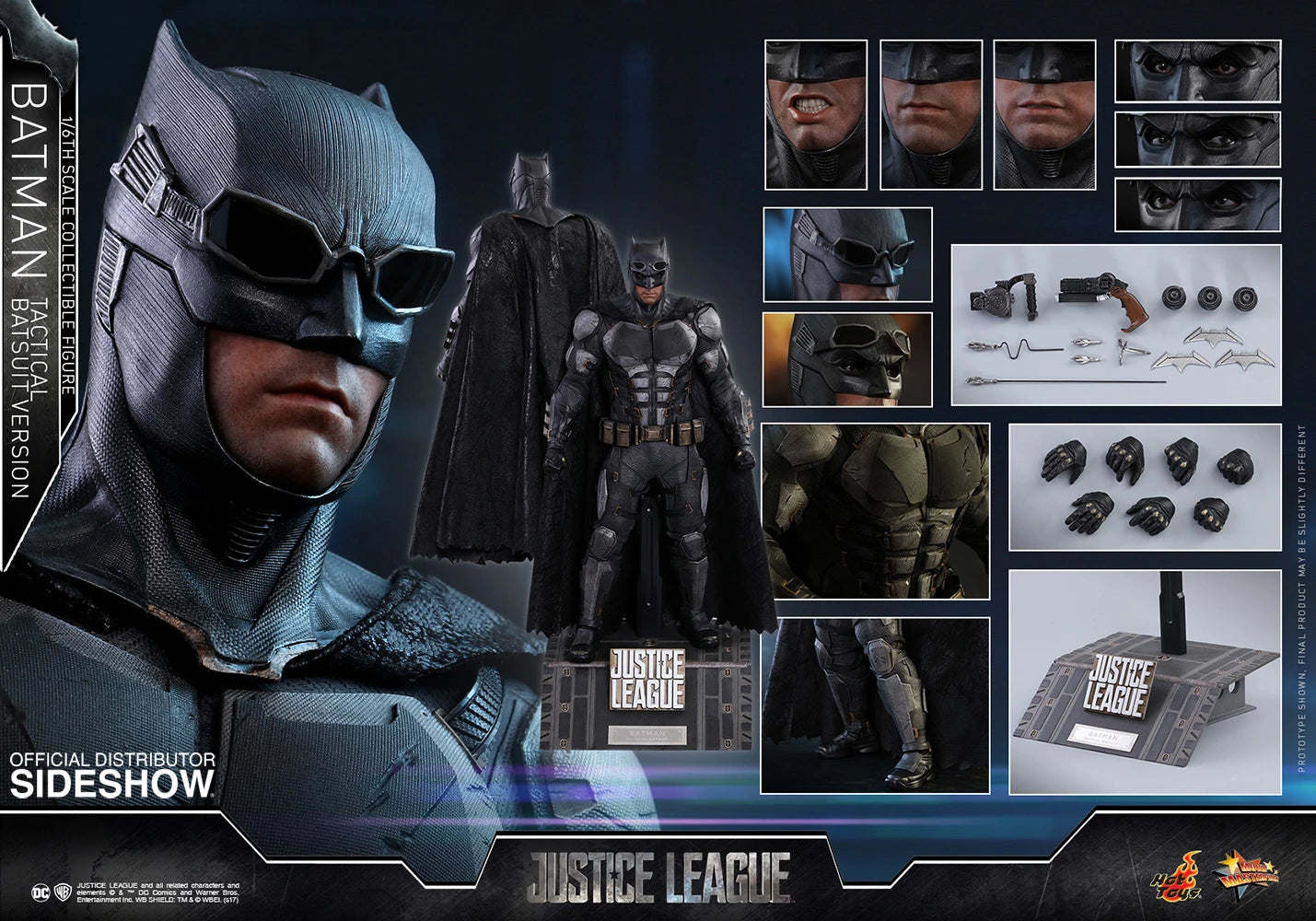 HOT TOYS DC JUSTICE LEAGUE BATMAN TACTICAL BATSUIT VERSION 1/6 MMS432 - Anotoys Collectibles