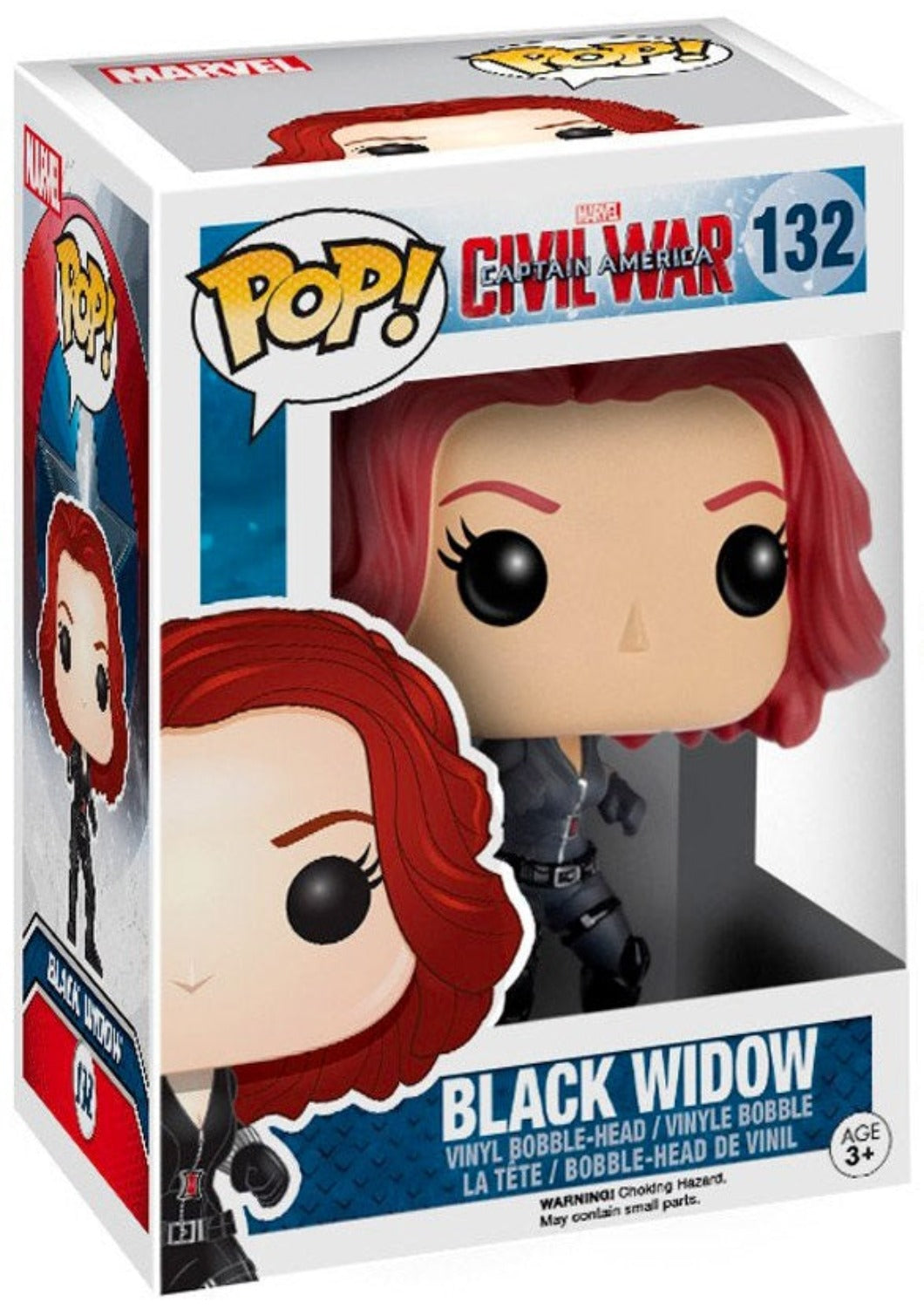 FUNKO POP VINYL #132 BLACK WIDOW MARVEL CAPTAIN AMERICA CIVIL WAR - Anotoys Collectibles