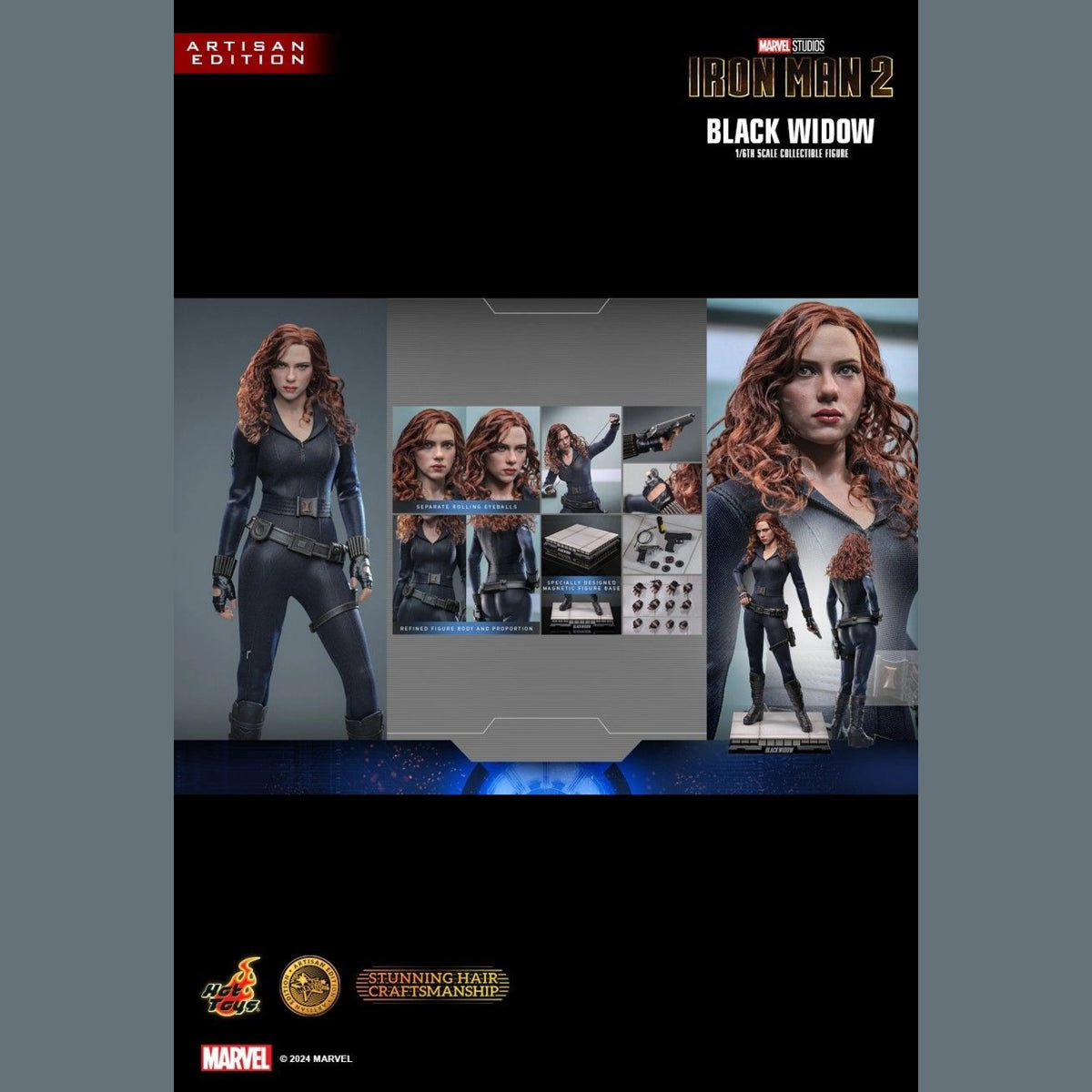 HOT TOYS MARVEL’S IRON MAN 2 - 1/6TH SCALE BLACK WIDOW (ARTISAN EDITION - MMS757AE - Anotoys Collectibles