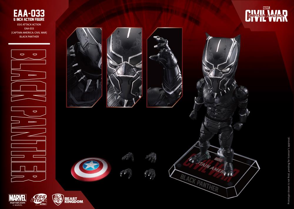BEAST KINGDOM CIVIL WAR EGG ATTACK ACTION: BLACK PANTHER - EAA-033 - Anotoys Collectibles