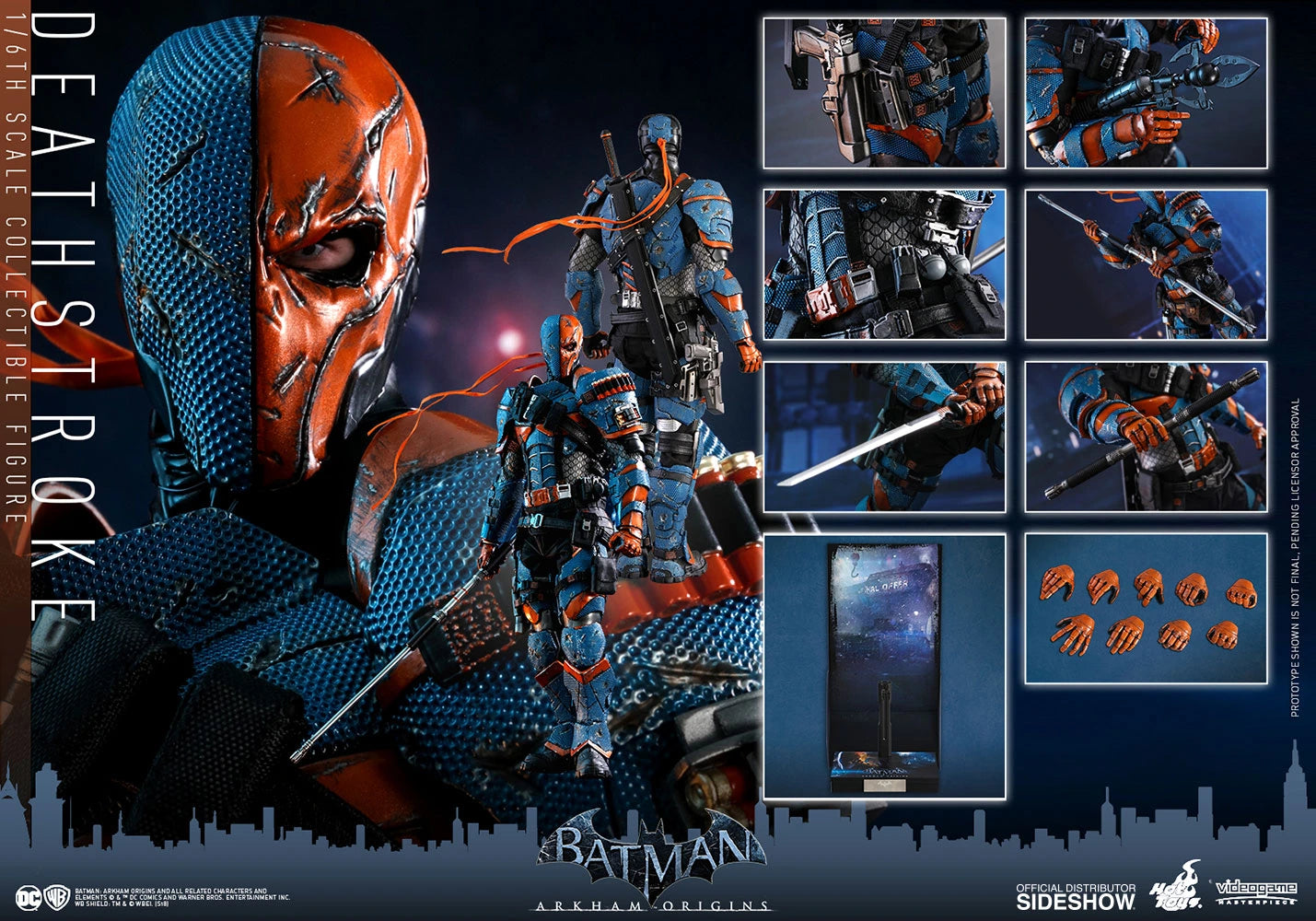 HOT TOYS DC BATMAN ARKHAM ORIGINS DEATHSTROKE COLLECTIBLE FIGURE 1/6 VGM30 - Anotoys Collectibles