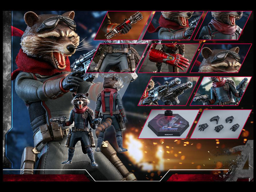 HOT TOYS MARVEL AVENGERS: ENDGAME ROCKET COLLECTIBLE FIGURE 1/6 MMS548 - Anotoys Collectibles