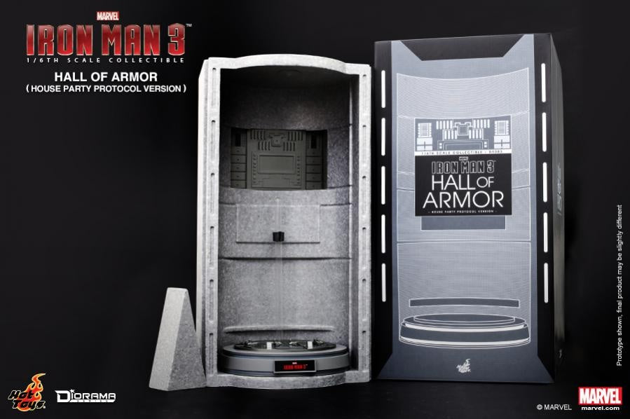 HOT TOYS IRON MAN 3 HALL OF ARMOR (HOUSE PARTY PROTOCOL VERSION) 1/6TH DS002 - Anotoys Collectibles