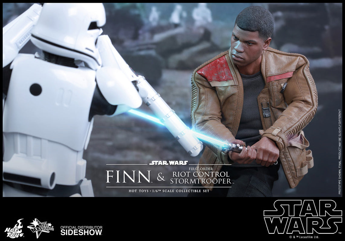 HOT TOYS STAR WARS EPISODE VII THE FORCE AWAKENS FINN AND STORM TROOPER 1/6 SCALE - MMS346 - Anotoys Collectibles