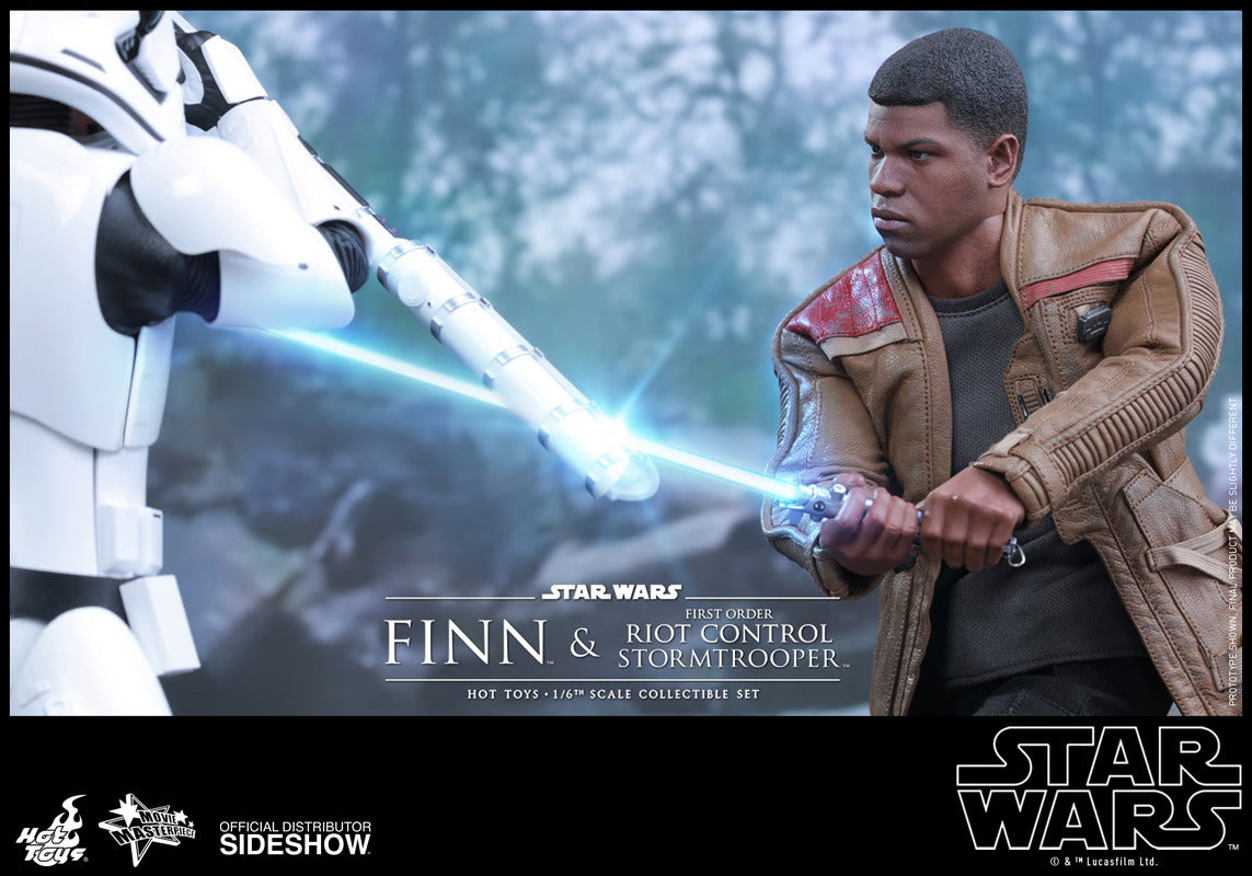 HOT TOYS STAR WARS EPISODE VII THE FORCE AWAKENS FINN AND STORM TROOPER 1/6 SCALE - MMS346 - Anotoys Collectibles