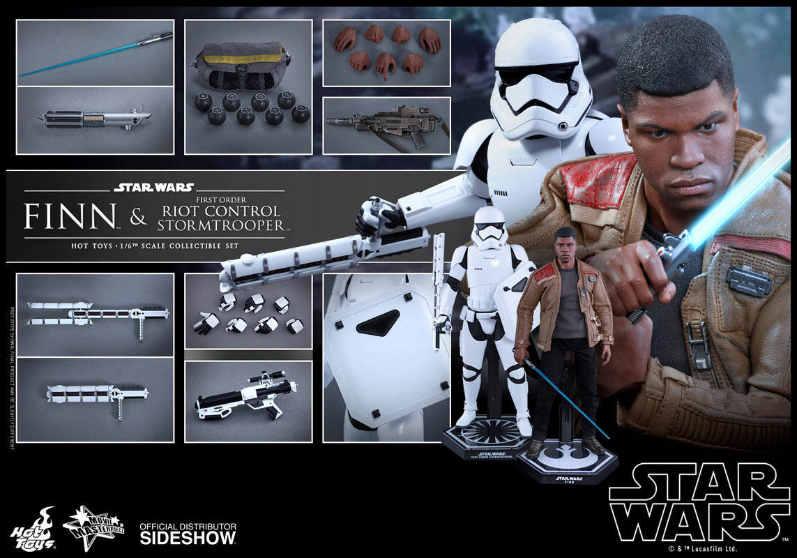 HOT TOYS STAR WARS EPISODE VII THE FORCE AWAKENS FINN AND STORM TROOPER 1/6 SCALE - MMS346 - Anotoys Collectibles