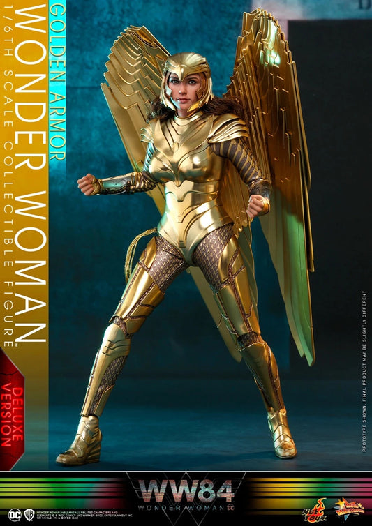 HOT TOYS DC WONDER WOMAN 1984 GOLDEN ARMOR WONDER WOMAN (DELUXE VERSION) 16 MMS578 - Anotoys Collectibles