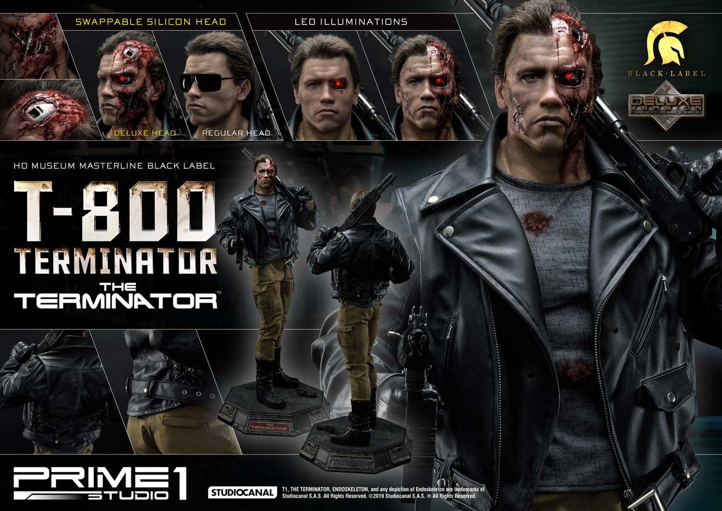 PRIME 1 STUDIO T-800 TERMINATOR DELUXE VERSION 1/2 HDMMBLT1-02DX - Anotoys Collectibles