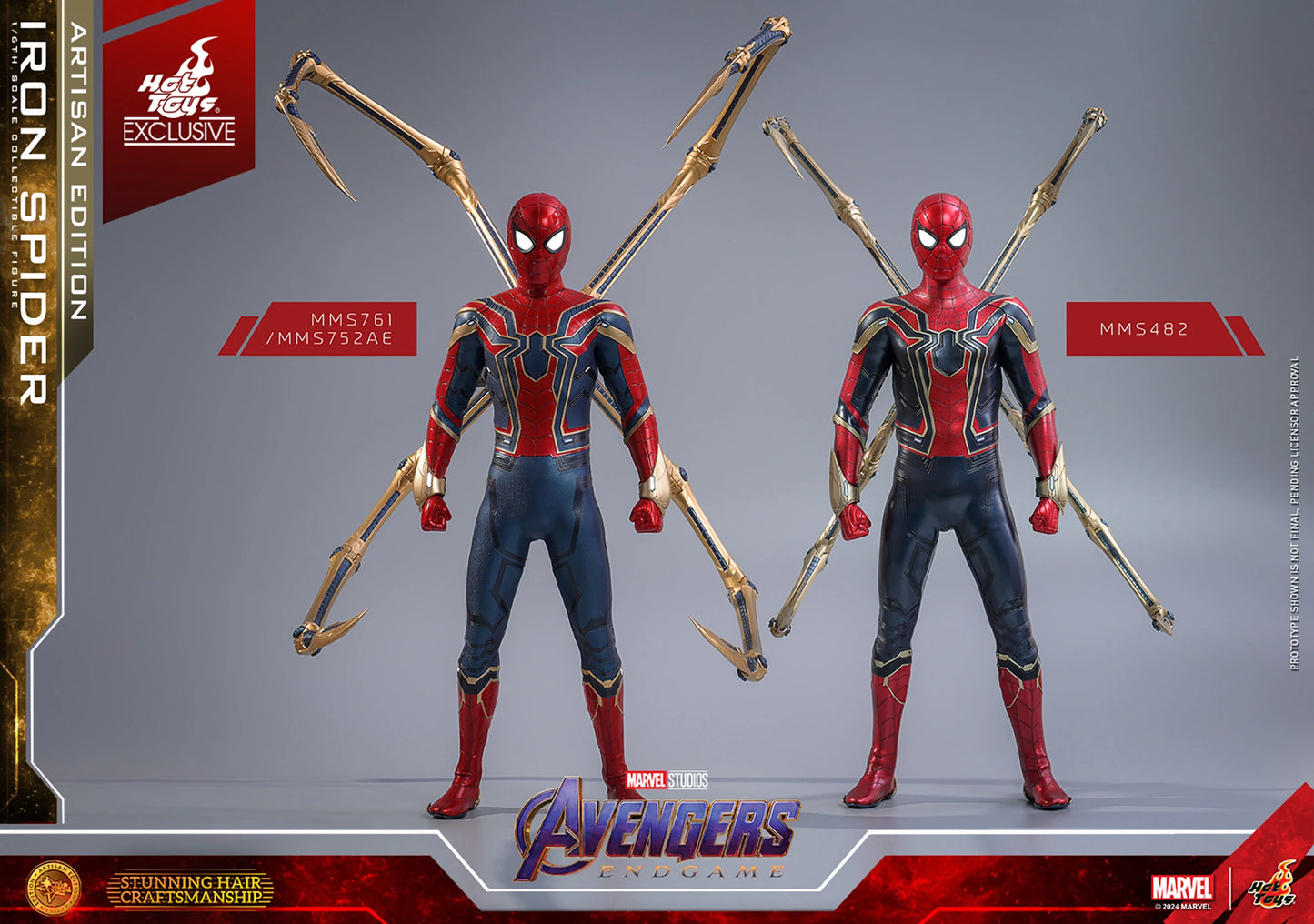 HOT TOYS MARVEL’S AVENGERS: ENDGAME - 1/6TH SCALE IRON SPIDER COLLECTIBLE FIGURE (ARTISAN EDITION)- MMS761AE - Anotoys Collectibles
