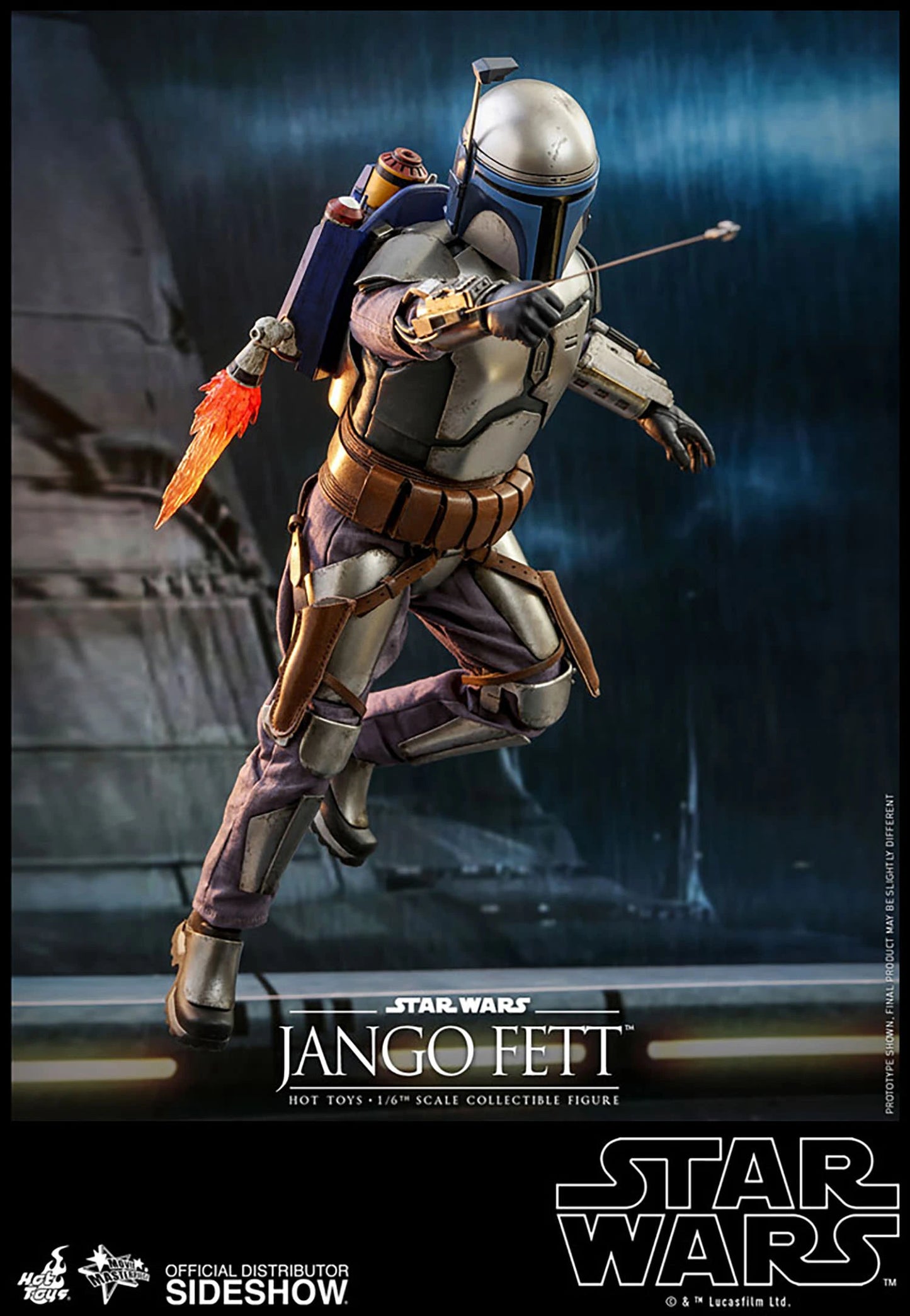 SIDESHOW STAR WARS EPISODE II ATTACK OF THE CLONES JANGO FETT 1/6 SCALE - 2149 - Anotoys Collectibles