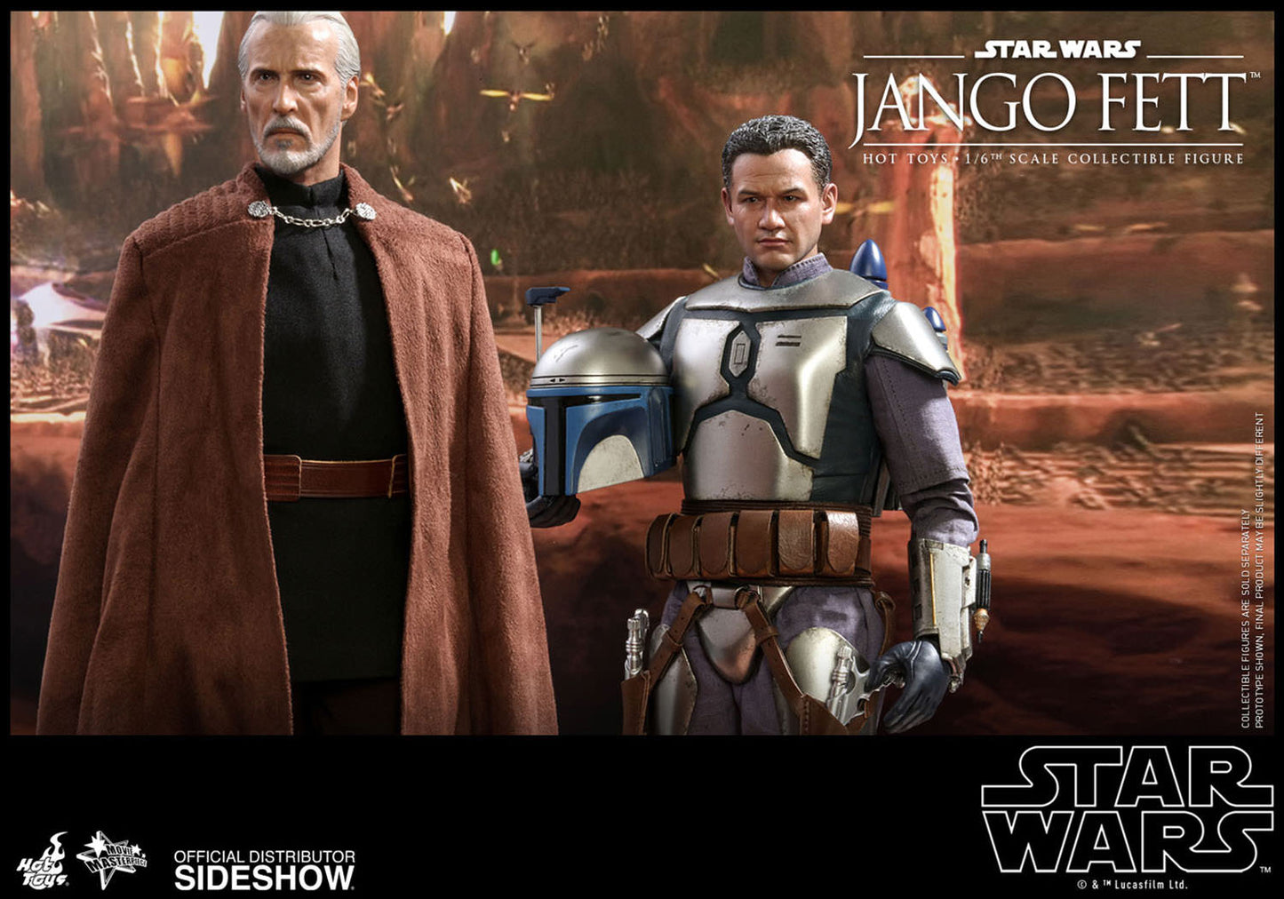 SIDESHOW STAR WARS EPISODE II ATTACK OF THE CLONES JANGO FETT 1/6 SCALE - 2149 - Anotoys Collectibles