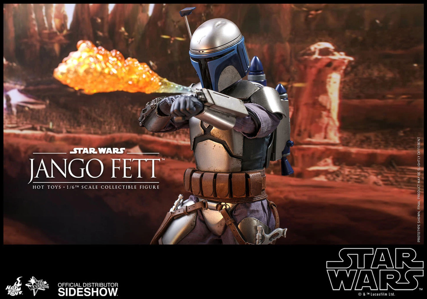 SIDESHOW STAR WARS EPISODE II ATTACK OF THE CLONES JANGO FETT 1/6 SCALE - 2149 - Anotoys Collectibles