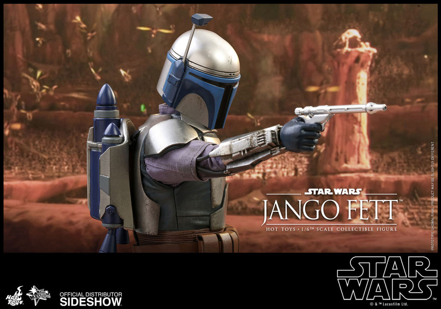 SIDESHOW STAR WARS EPISODE II ATTACK OF THE CLONES JANGO FETT 1/6 SCALE - 2149 - Anotoys Collectibles