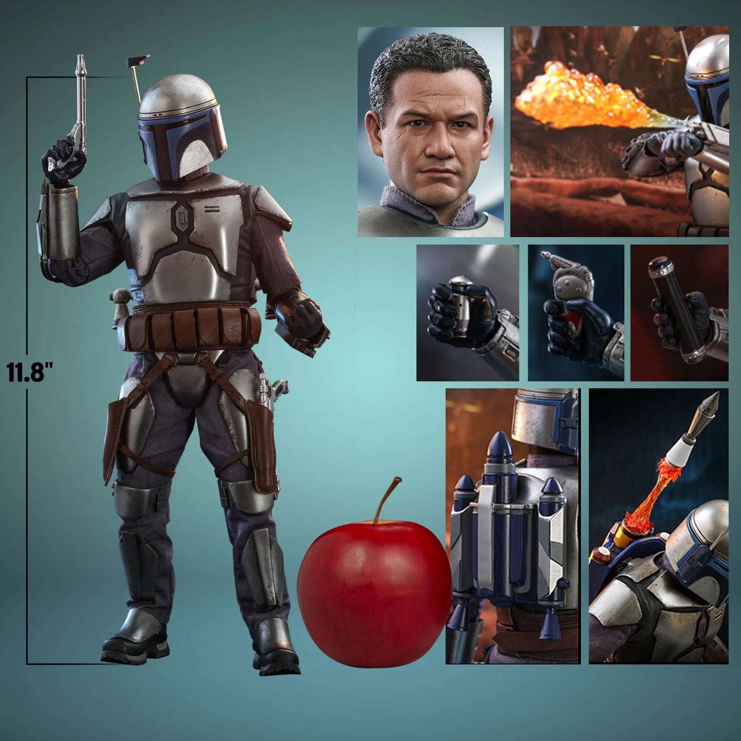 SIDESHOW STAR WARS EPISODE II ATTACK OF THE CLONES JANGO FETT 1/6 SCALE - 2149 - Anotoys Collectibles