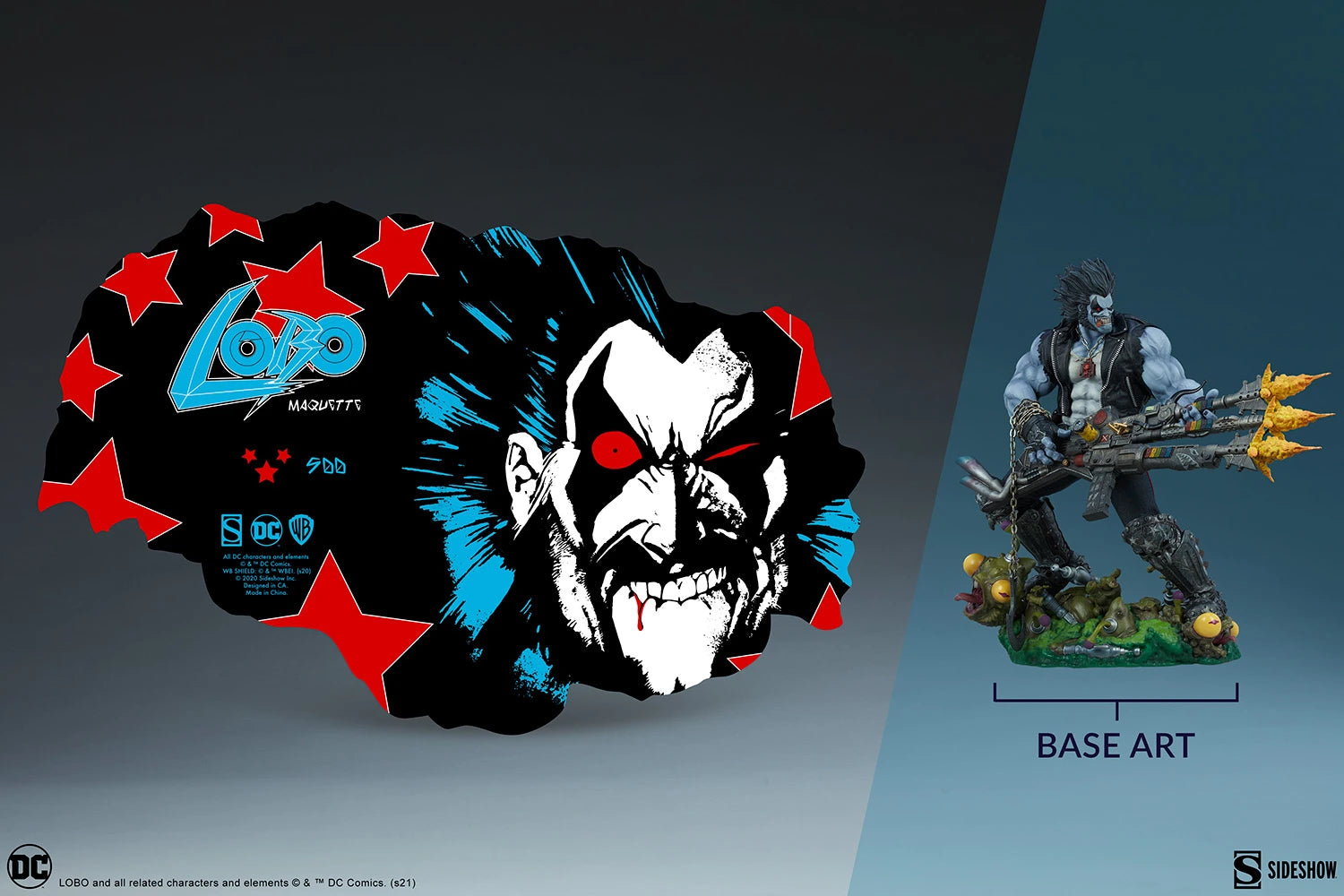 SIDESHOW DC COMICS LOBO MAQUETTE 1/4 300682 - Anotoys Collectibles