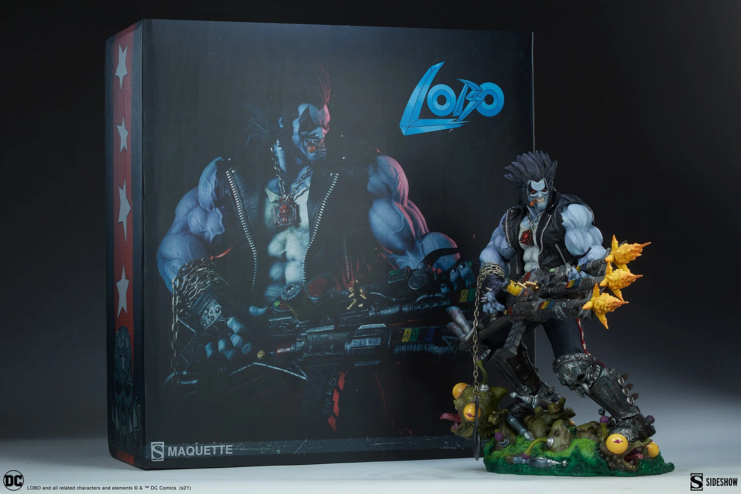 SIDESHOW DC COMICS LOBO MAQUETTE 1/4 300682 - Anotoys Collectibles