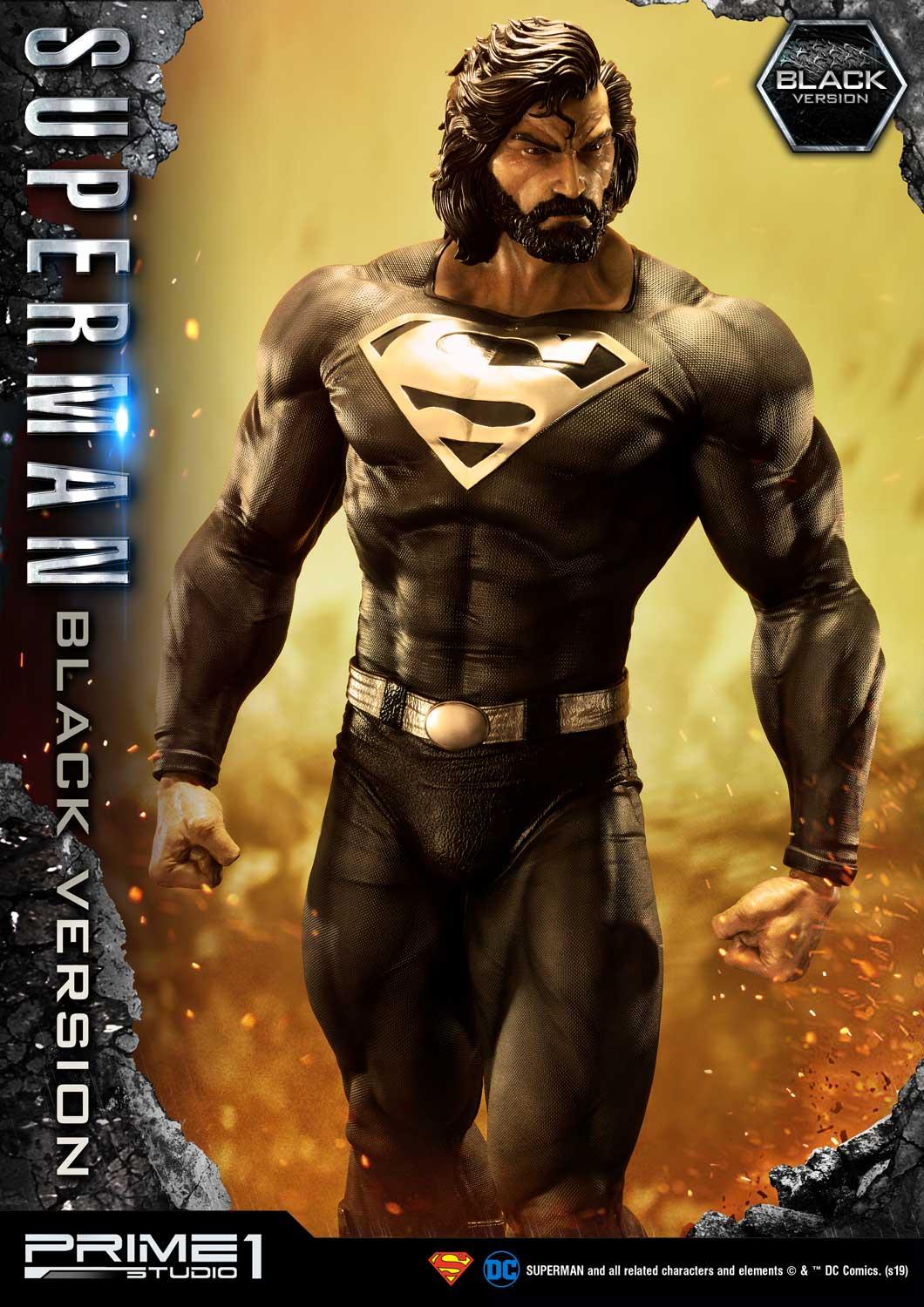 PRIME 1 STUDIO DC SUPERMAN BLACK VERSION - MMDCBH-02BL - Anotoys Collectibles