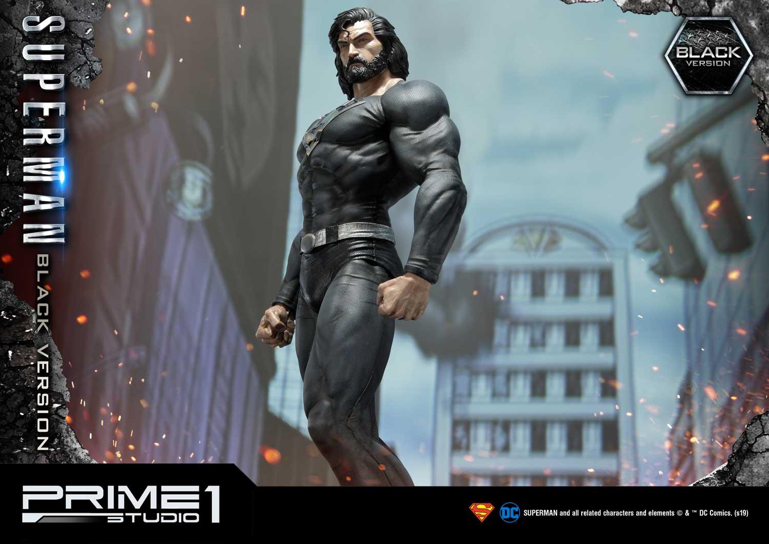 PRIME 1 STUDIO DC SUPERMAN BLACK VERSION - MMDCBH-02BL - Anotoys Collectibles