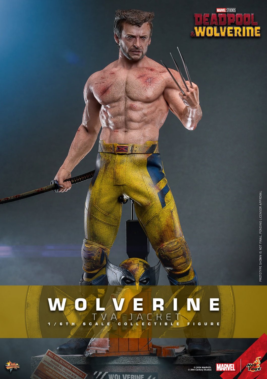 HOT TOYS MARVEL’S DEADPOOL & WOLVERINE - 1/6TH SCALE WOLVERINE (TVA JACKET VERSION) COLLECTIBLE FIGURE - MMS756 (PRE-ORDER) - Anotoys Collectibles