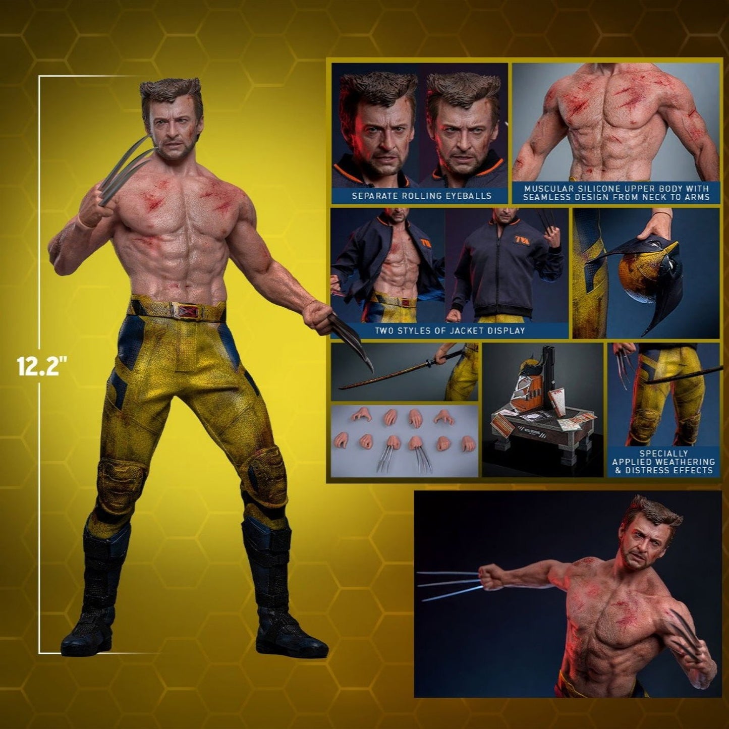 HOT TOYS MARVEL’S DEADPOOL & WOLVERINE - 1/6TH SCALE WOLVERINE (TVA JACKET VERSION) COLLECTIBLE FIGURE - MMS756 (PRE-ORDER) - Anotoys Collectibles