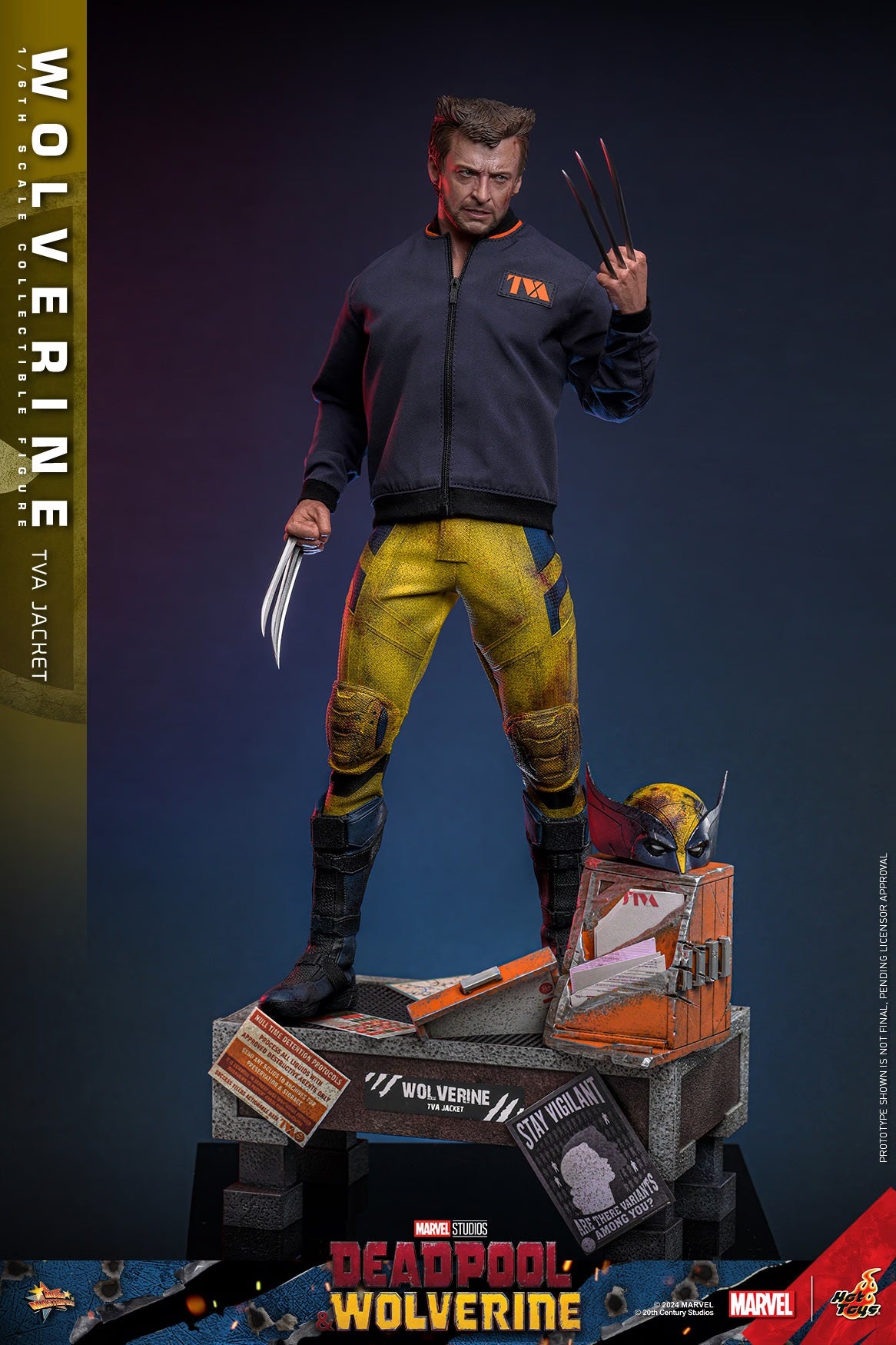 HOT TOYS MARVEL’S DEADPOOL & WOLVERINE - 1/6TH SCALE WOLVERINE (TVA JACKET VERSION) COLLECTIBLE FIGURE - MMS756 (PRE-ORDER) - Anotoys Collectibles
