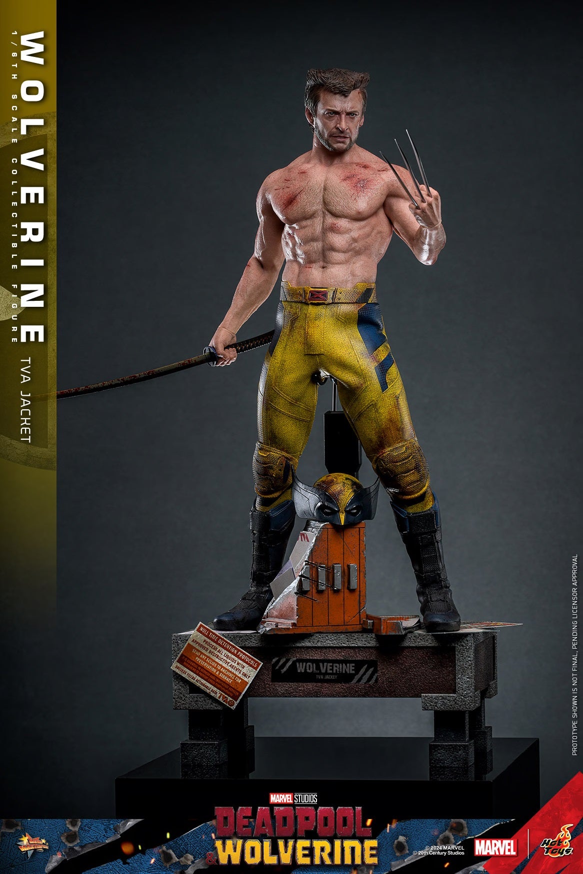 HOT TOYS MARVEL’S DEADPOOL & WOLVERINE - 1/6TH SCALE WOLVERINE (TVA JACKET VERSION) COLLECTIBLE FIGURE - MMS756 (PRE-ORDER) - Anotoys Collectibles