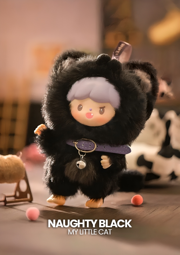 NAUGHTY BLACK - MY LITTLE CAT VINYL PLUSH DOLL(BAG CHARM) - Anotoys Collectibles