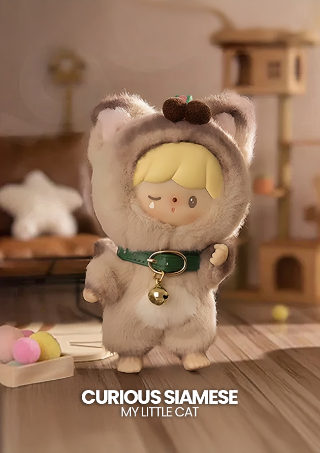 CURIOUS SIAMESE - MY LITTLE CAT VINYL PLUSH DOLL(BAG CHARM) - Anotoys Collectibles