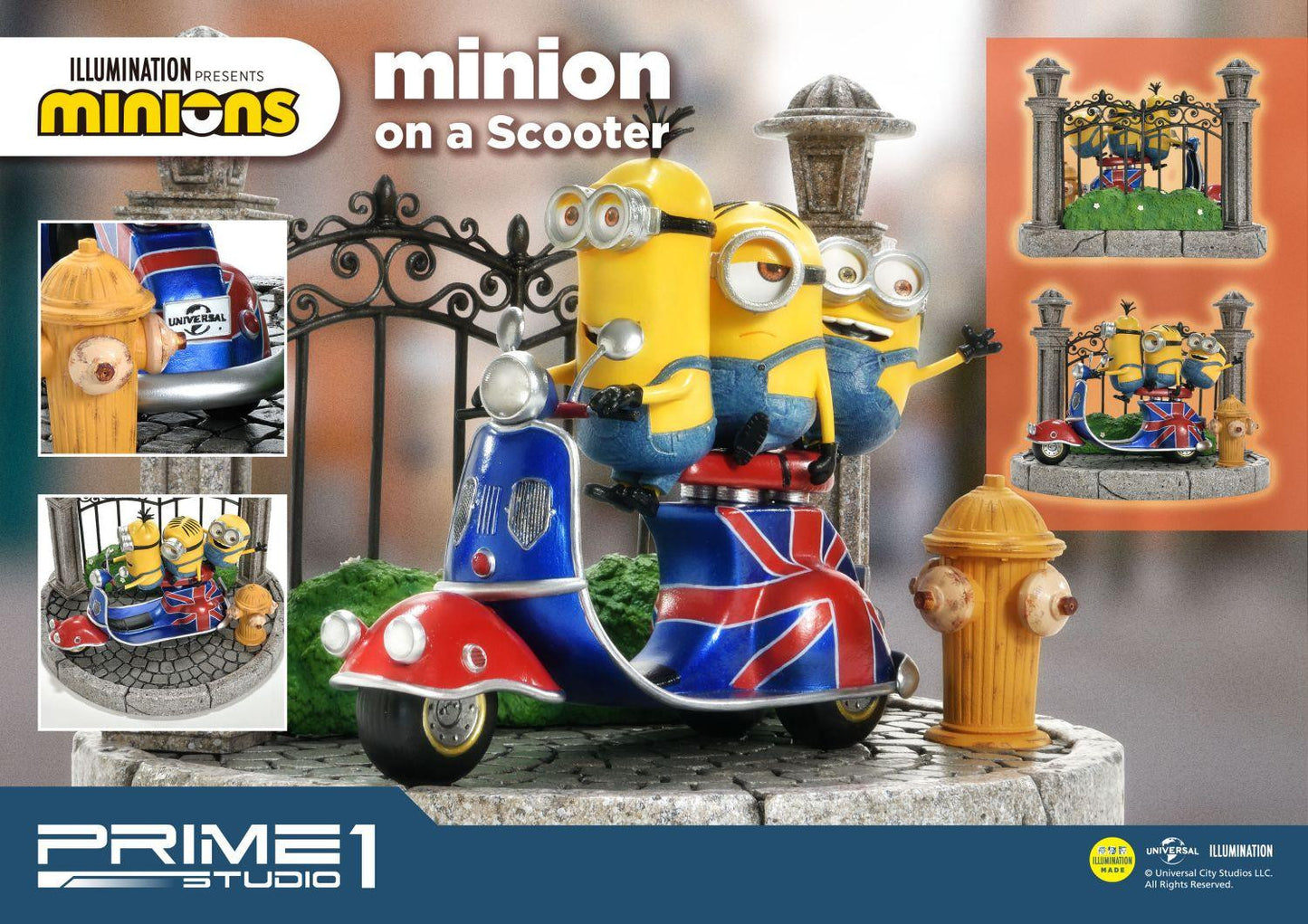 PRIME 1 STUDIO MINIONS ON A SCOOTER PCFMINI-04 - Anotoys Collectibles