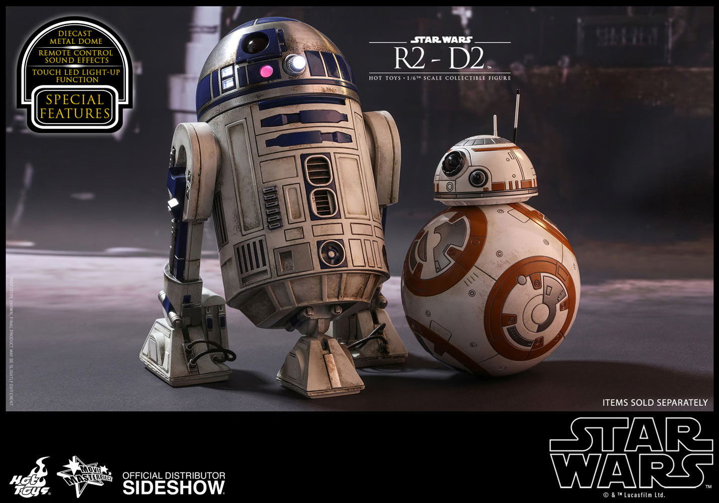 HOT TOYS STAR WARS: THE FORCE AWAKENS - R2-D2 1/6 MMS408 - Anotoys Collectibles