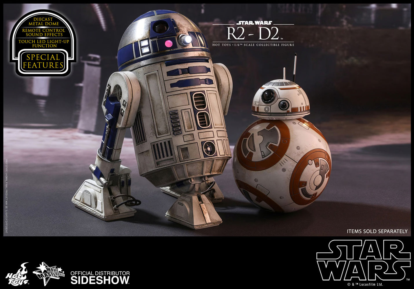 HOT TOYS STAR WARS: THE FORCE AWAKENS - R2-D2 1/6 MMS408 - Anotoys Collectibles