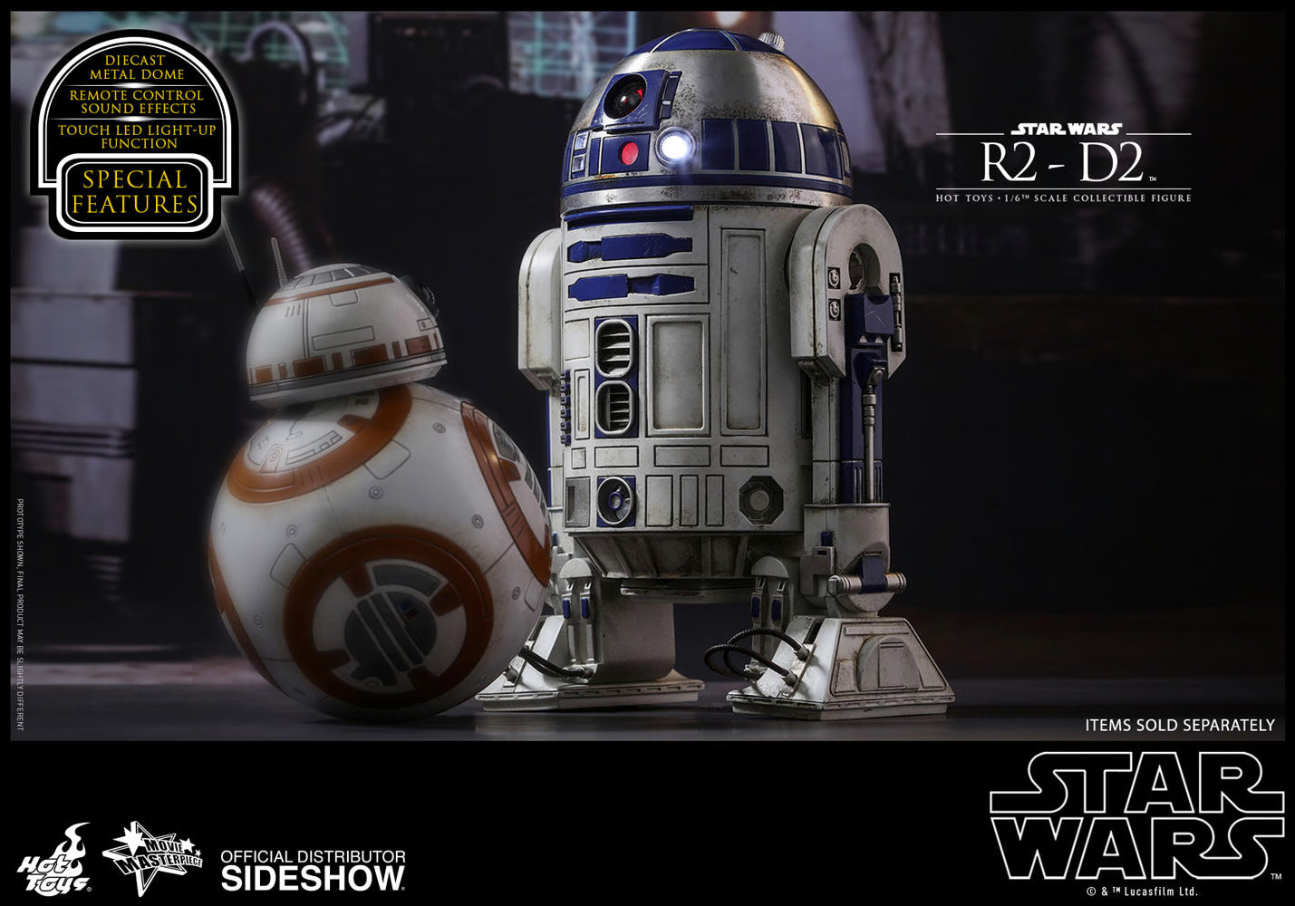 HOT TOYS STAR WARS: THE FORCE AWAKENS - R2-D2 1/6 MMS408 - Anotoys Collectibles