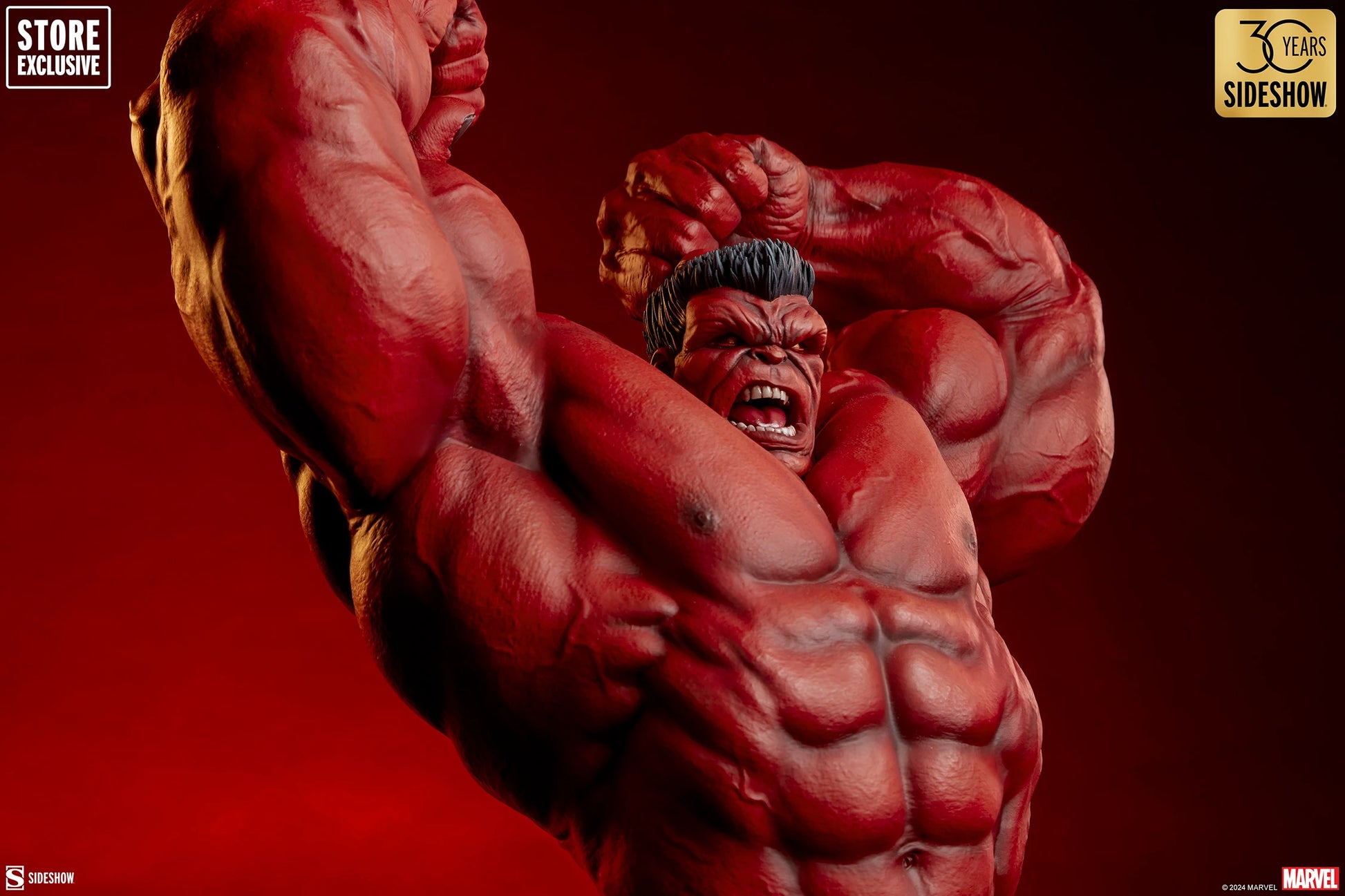 SIDESHOW RED HULK THUNDERBOLT ROSS PREMIUM FORMAT (PRE-ORDER) - Anotoys Collectibles