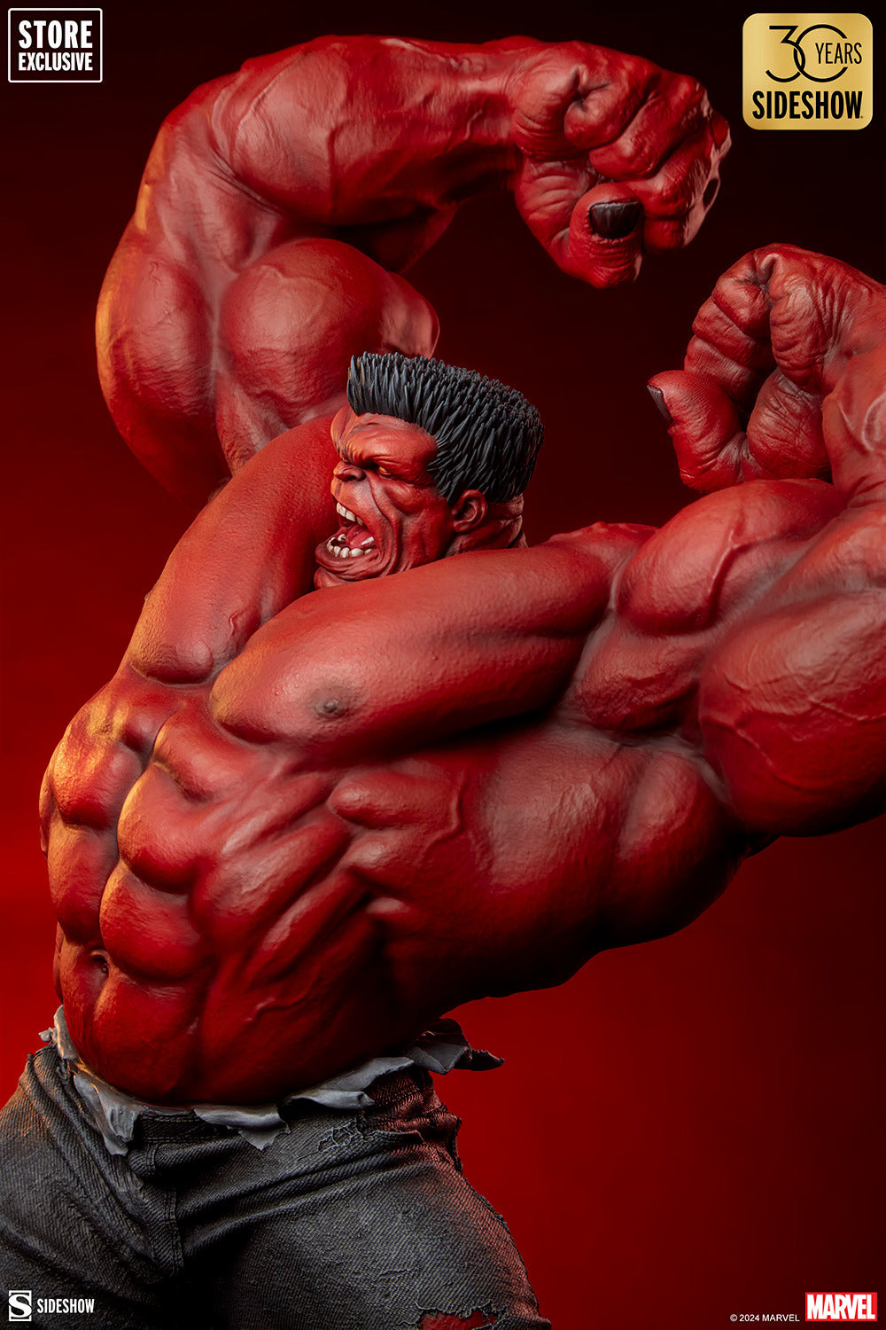 SIDESHOW RED HULK THUNDERBOLT ROSS PREMIUM FORMAT (PRE-ORDER) - Anotoys Collectibles