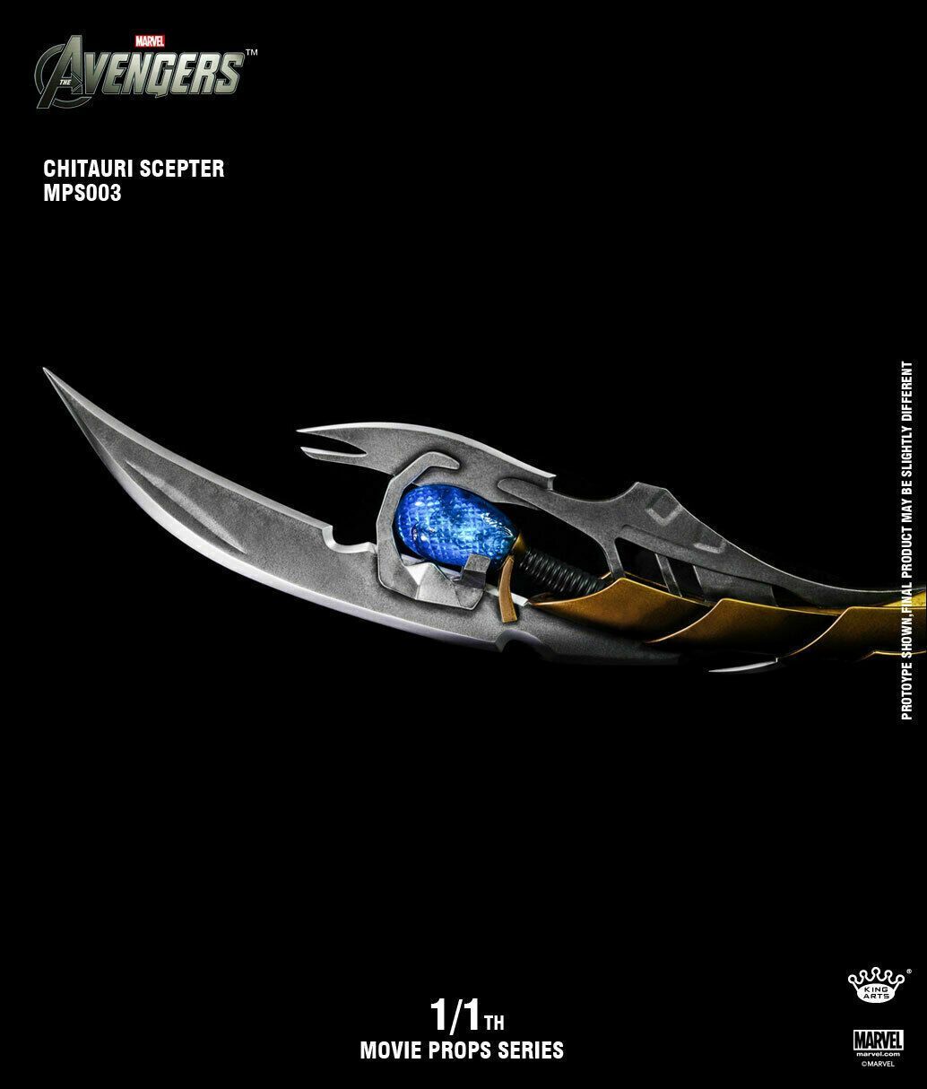 KING ARTS MOVIE PROP SERIES LOKI CHITAURI SCEPTER 1/1 SCALE - MPS003 - Anotoys Collectibles