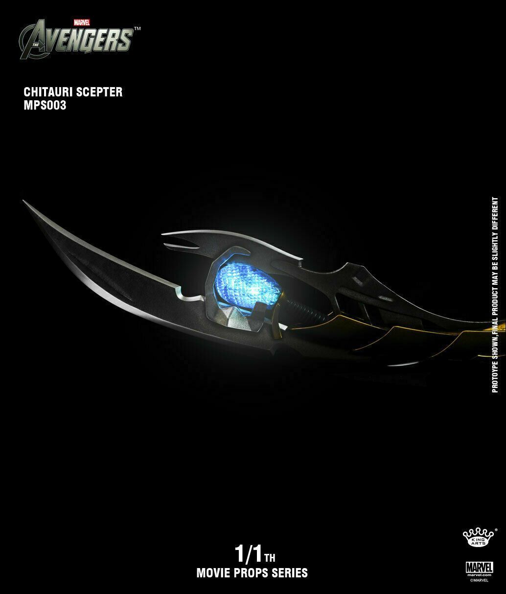 KING ARTS MOVIE PROP SERIES LOKI CHITAURI SCEPTER 1/1 SCALE - MPS003 - Anotoys Collectibles