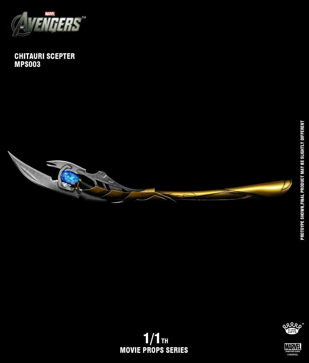 KING ARTS MOVIE PROP SERIES LOKI CHITAURI SCEPTER 1/1 SCALE - MPS003 - Anotoys Collectibles